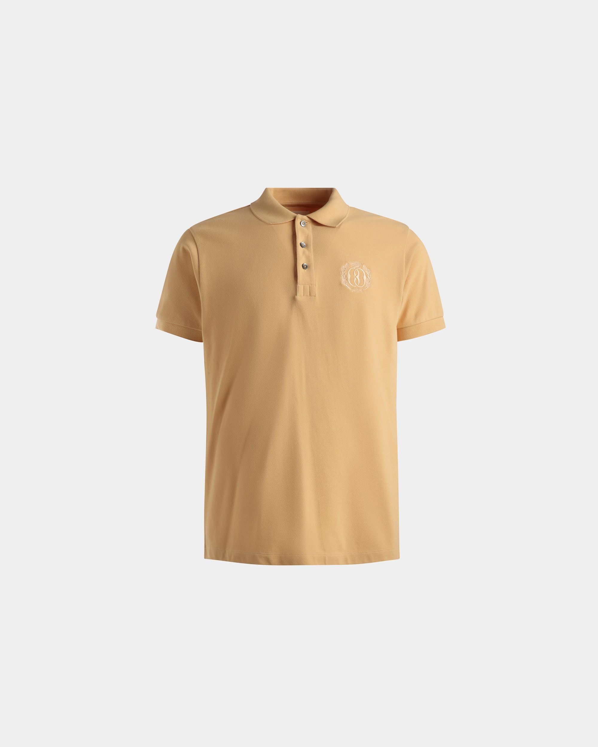 Emblem Poloshirt | Poloshirt für Herren | Cremefarbene Baumwolle | Bally | Still Life Vorderseite