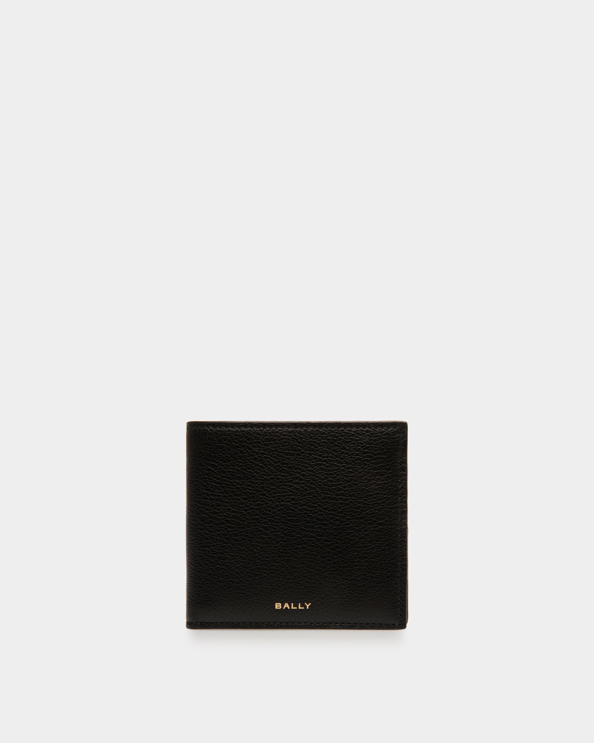 Men's Bifold 8 CC Wallet In Black Leather | Bally | Still Life Front