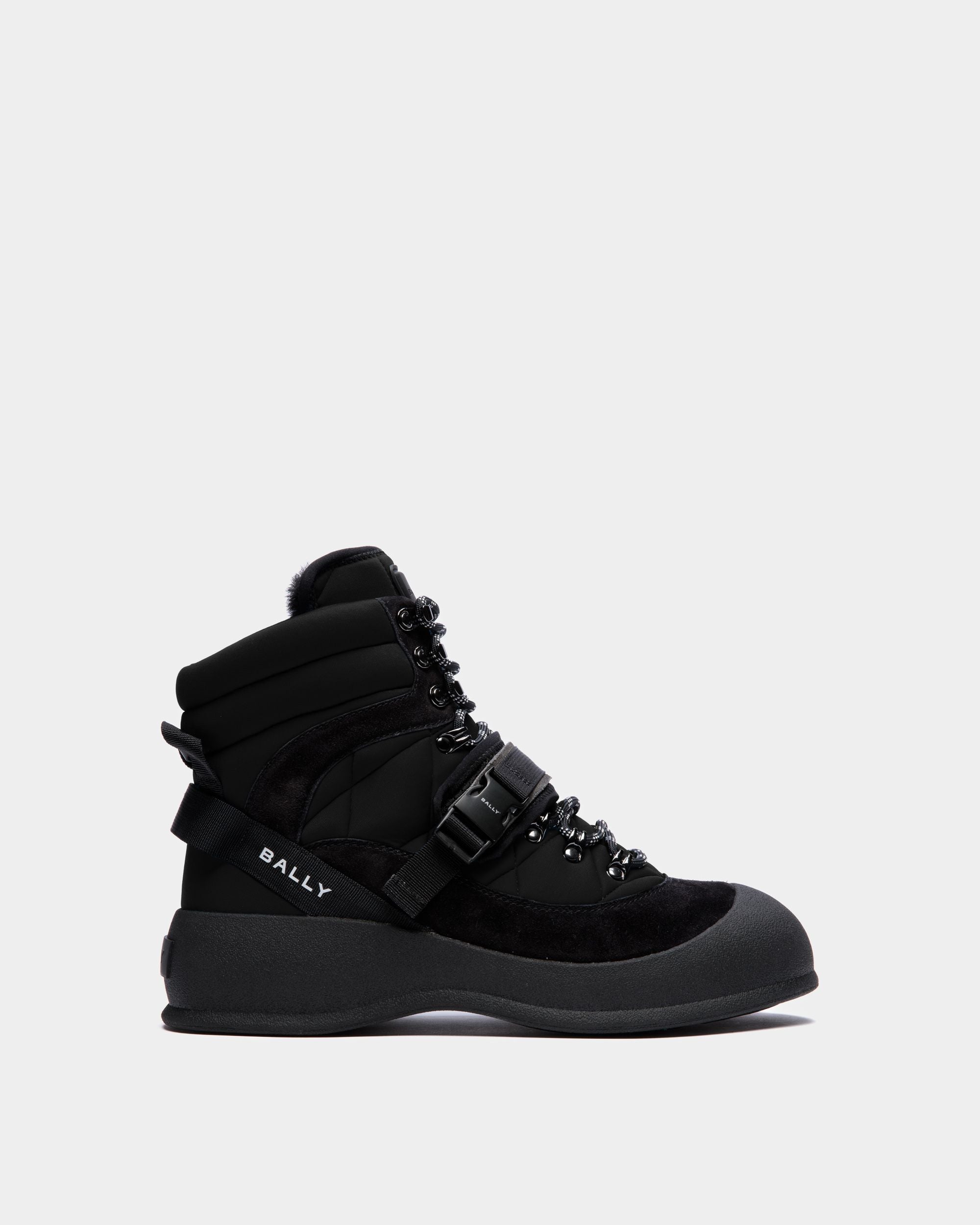 Men's Frei Boot In Black Nylon | Bally | Still Life Side