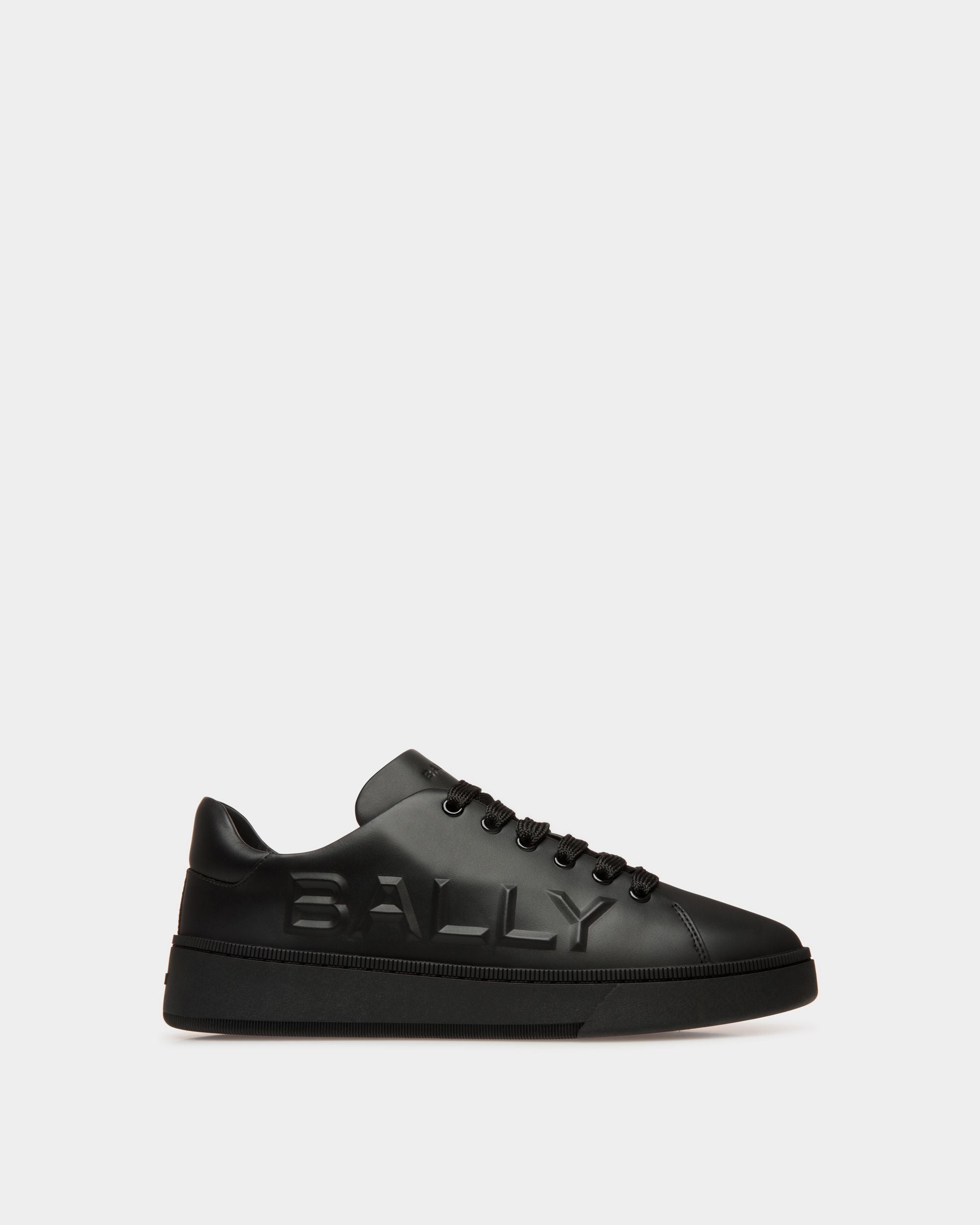 Men's Raise Sneaker in Black Leather | Bally | Still Life Side