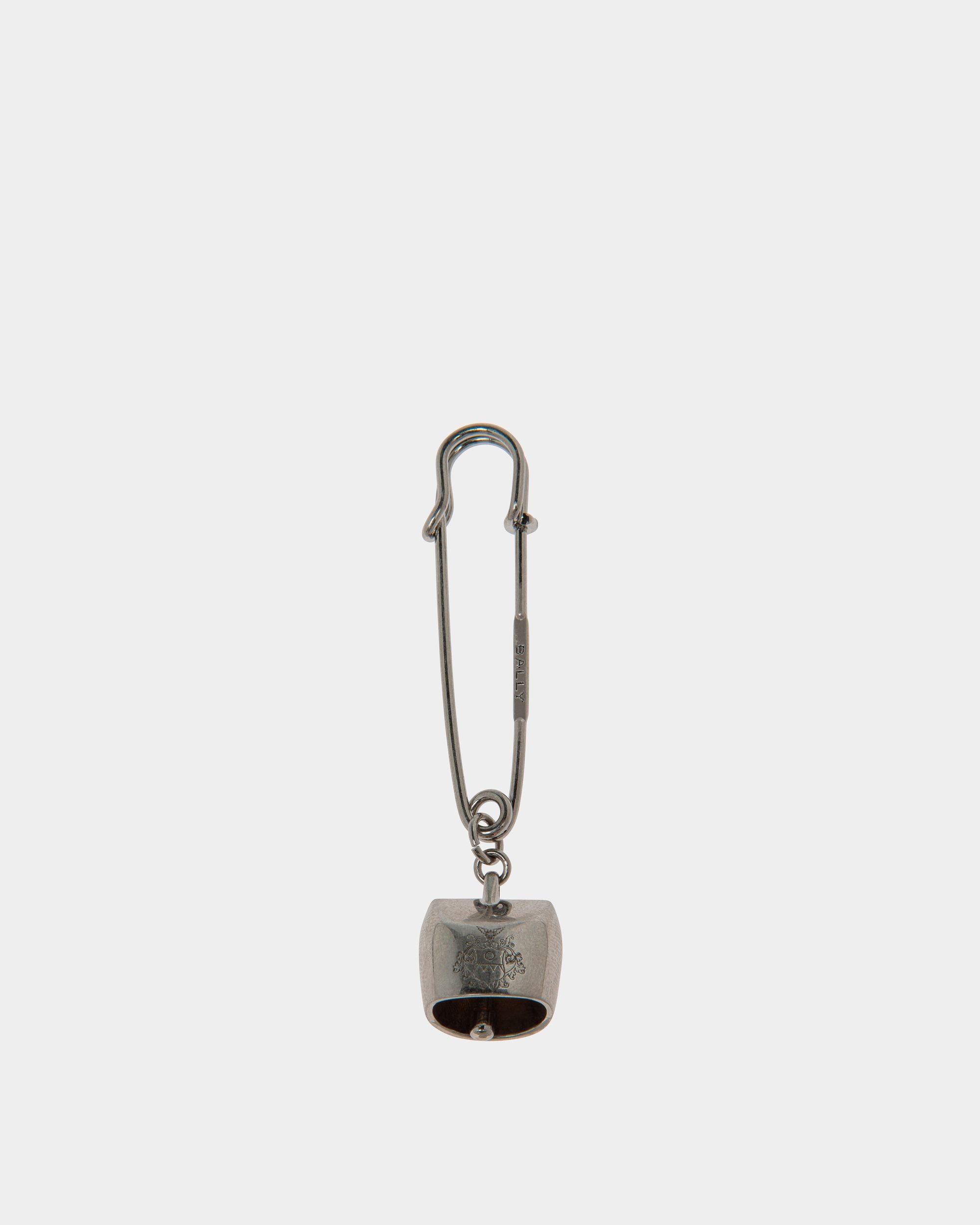 Women's Belle Safety Pin in Silver Eco Brass | Bally | Still Life Front