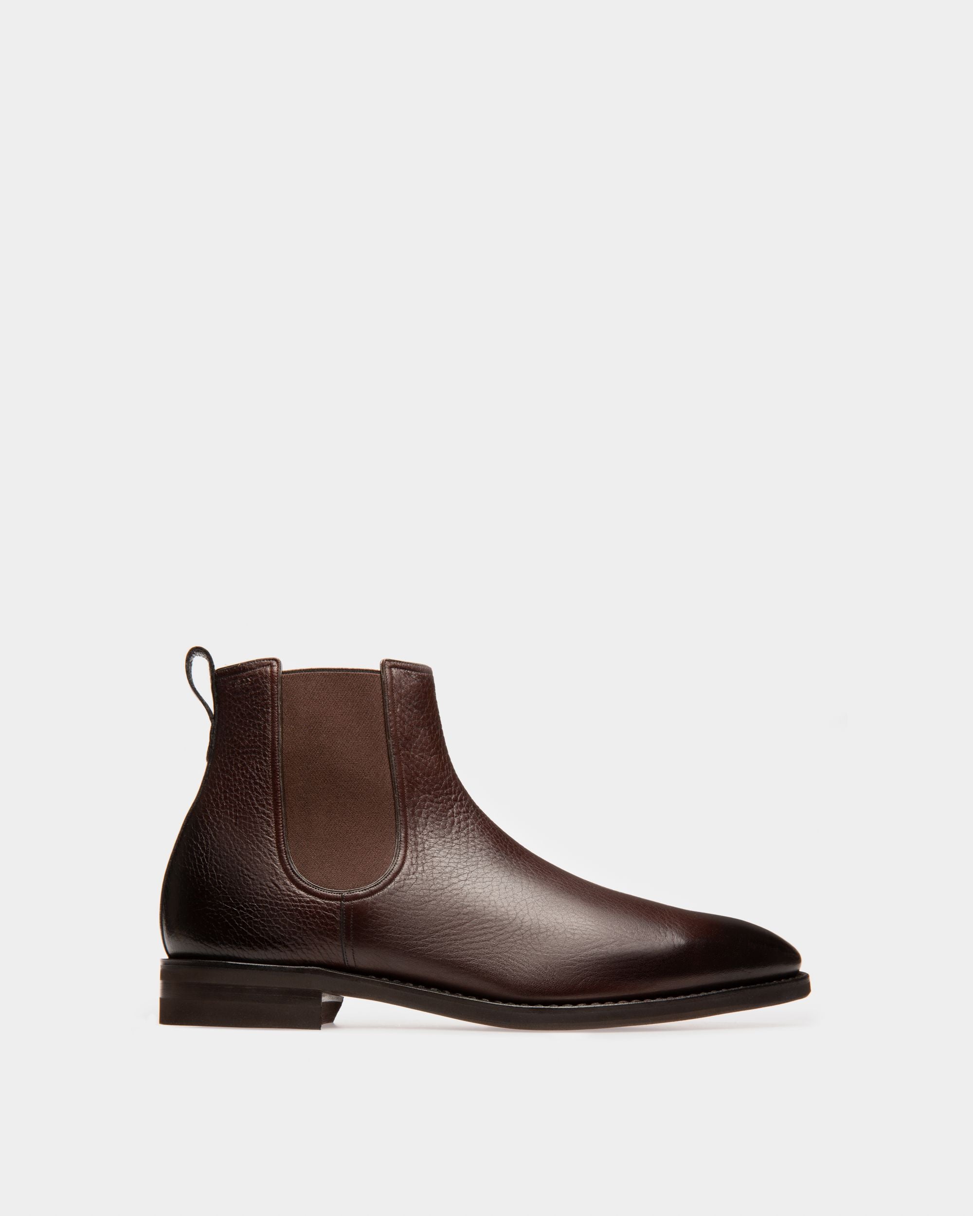 Men's Scribe Novo Booties In Coffee Leather | Bally | Still Life Side