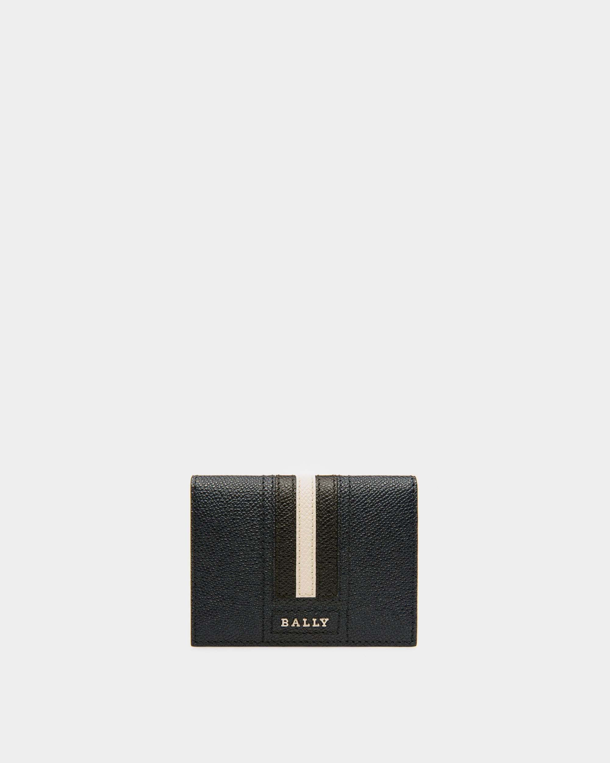 Talder | Men's Business Card Holder | Blue Leather | Bally | Still Life Front