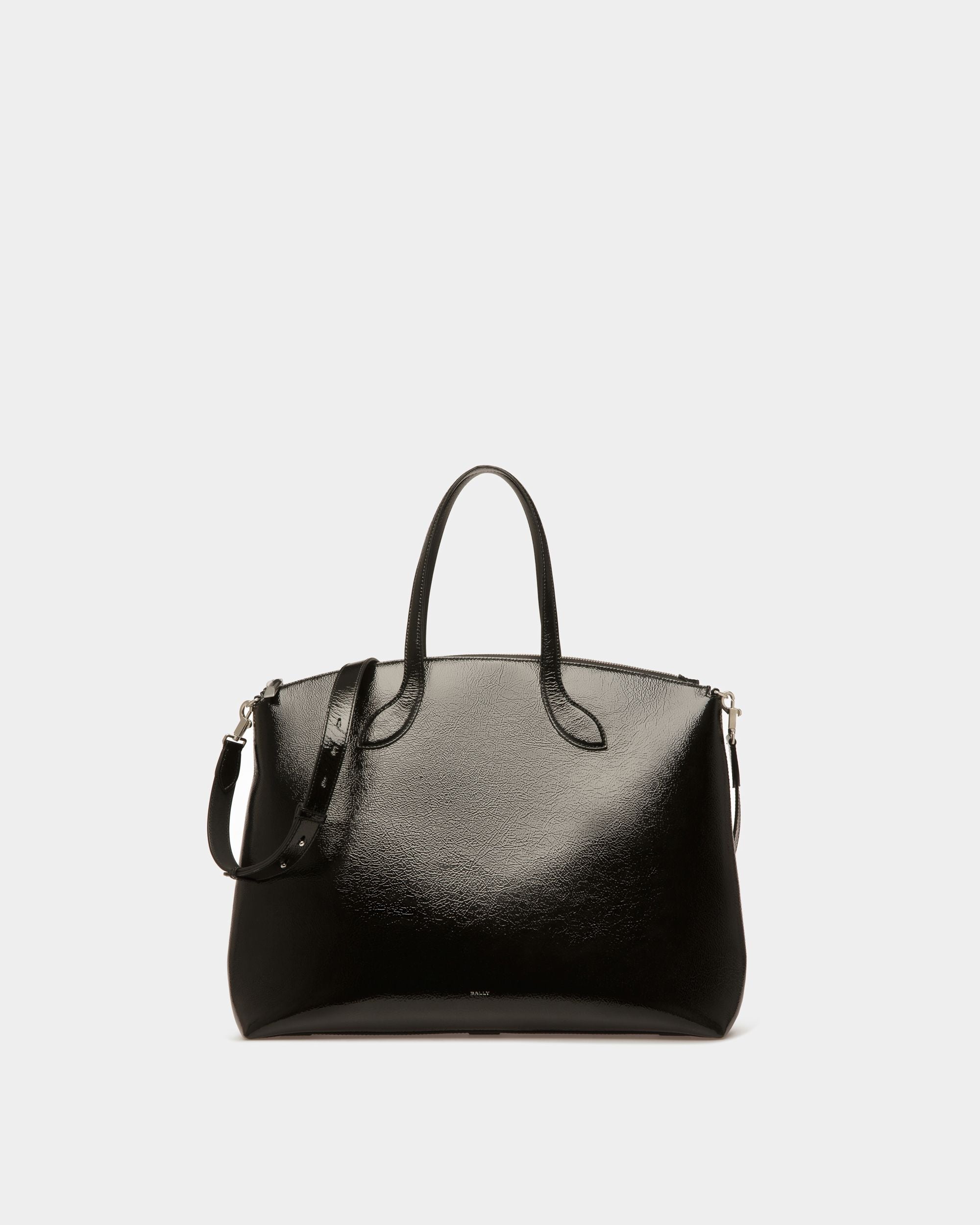 Shaped | Women's Totes | Black Leather | Bally | Still Life Front