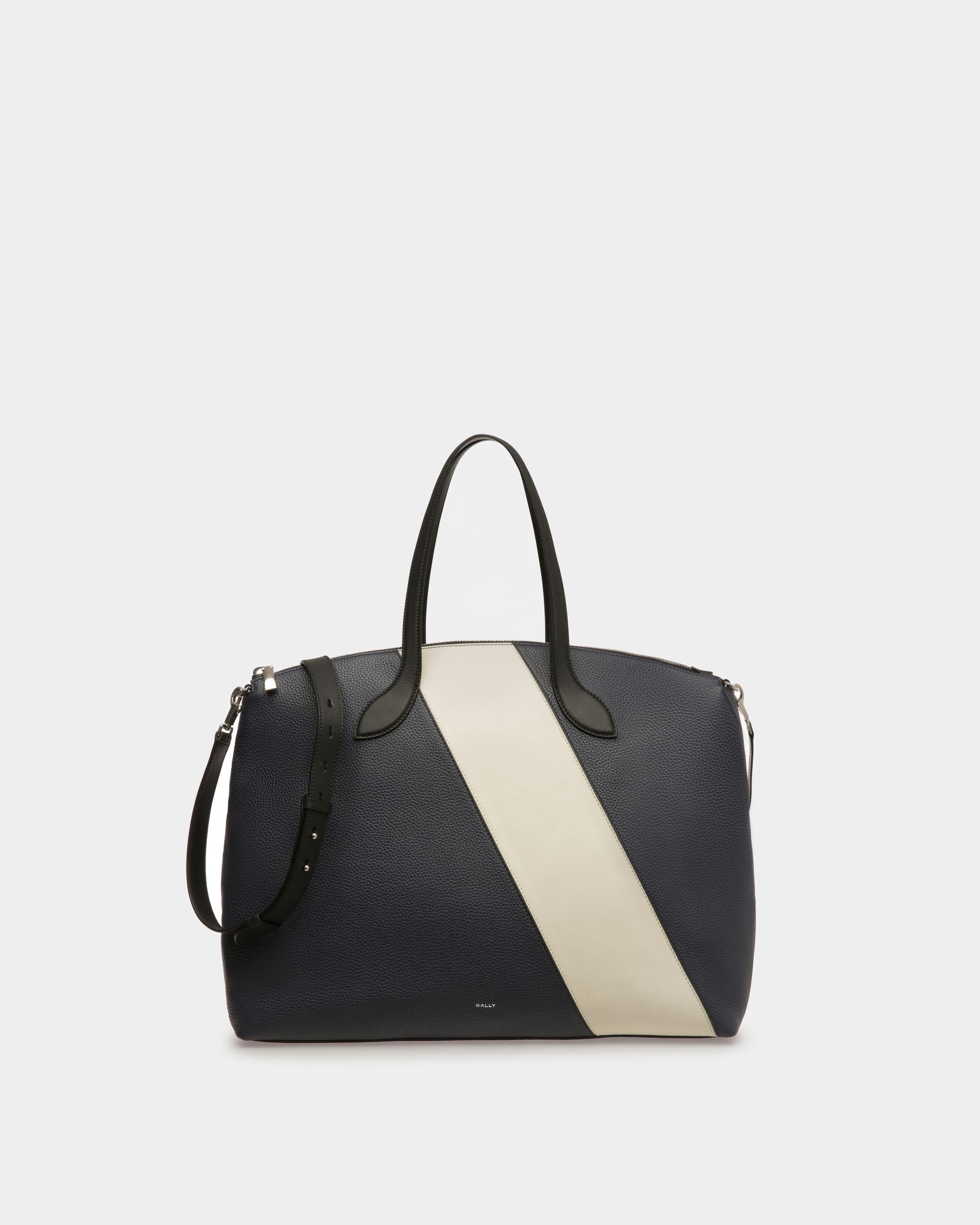 Shaped | Men's Tote Bag | Midnight Leather | Bally | Still Life Front