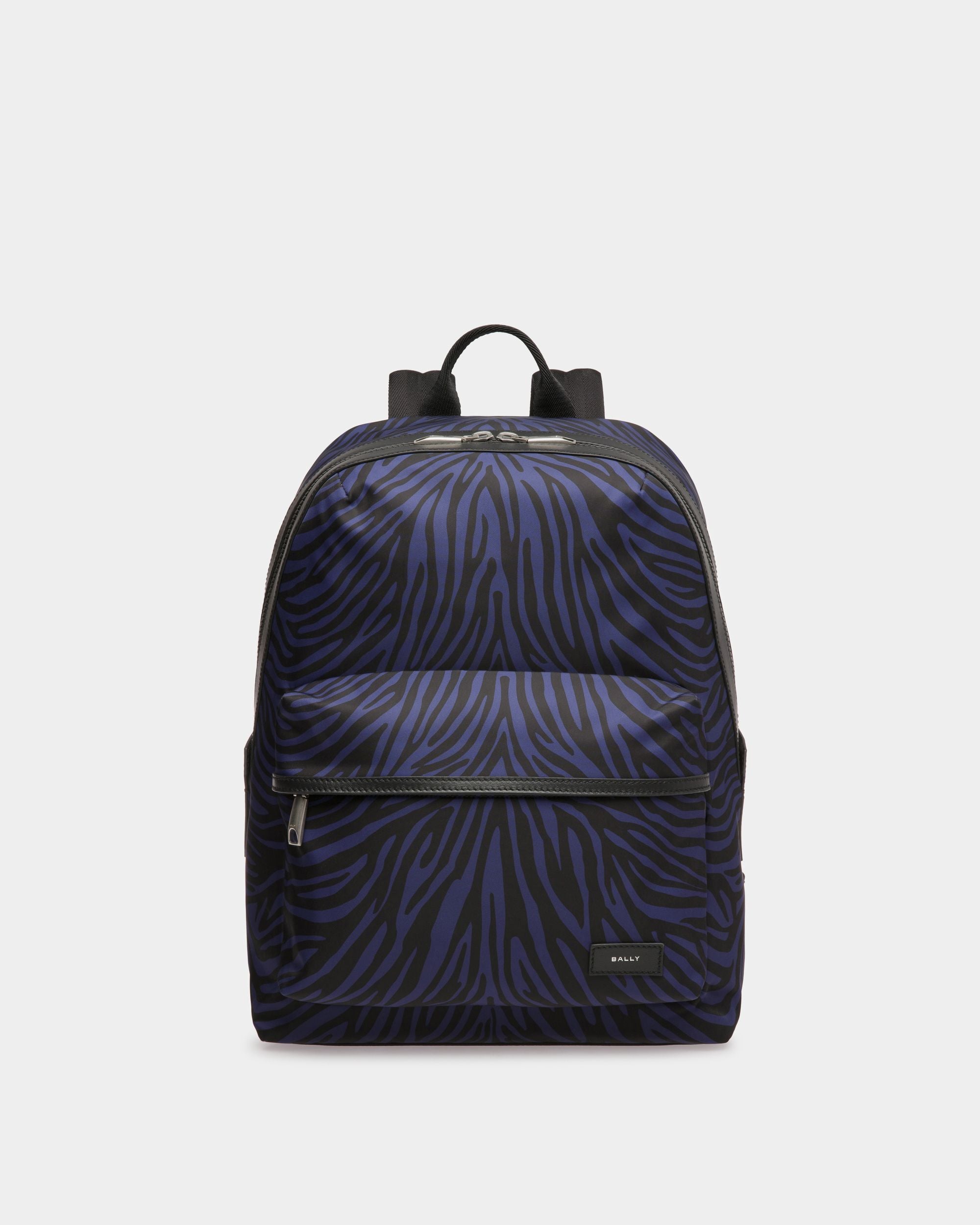 Trekking | Men's Backpack | Marine And Black Fabric And Nylon | Bally | Still Life Front