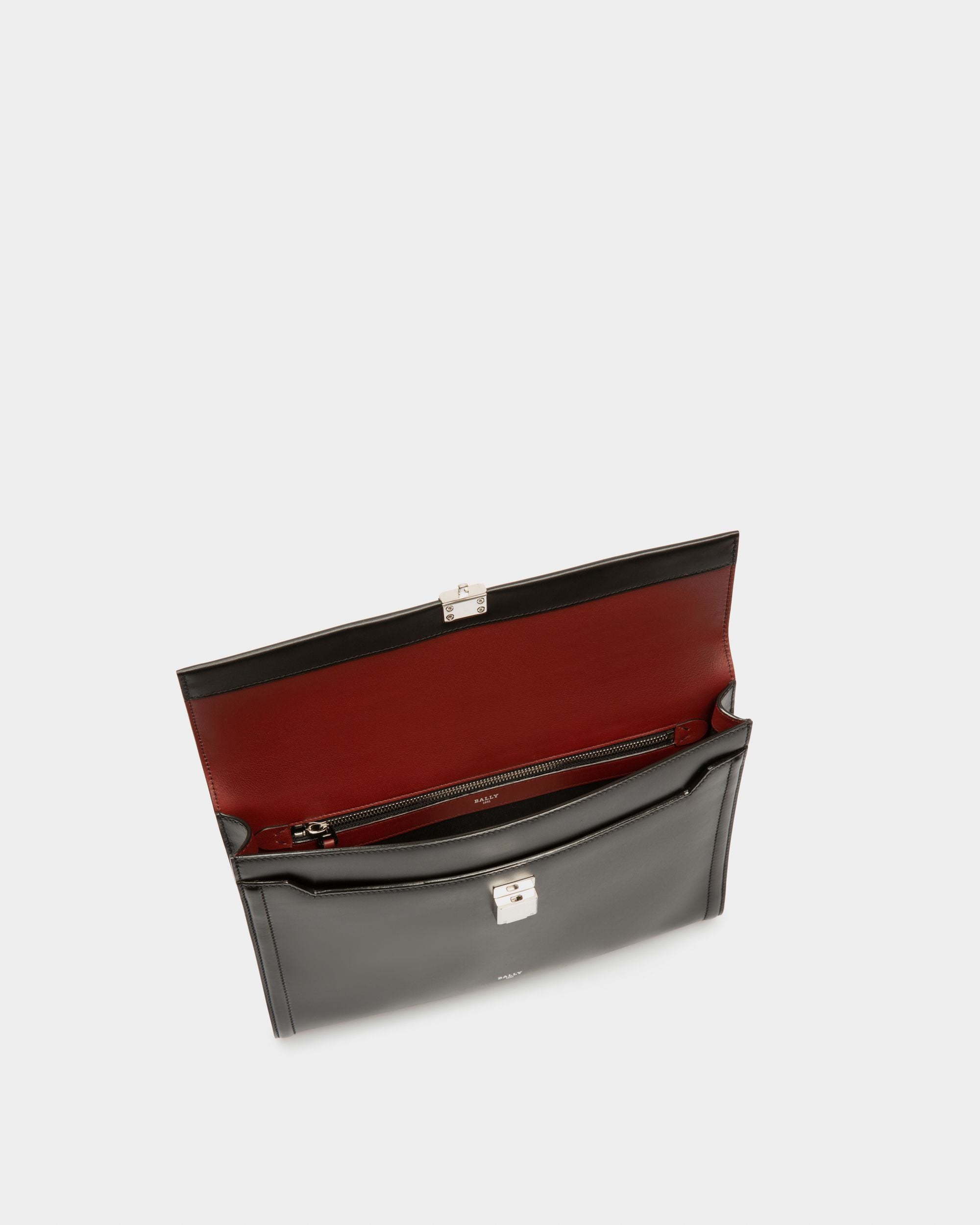 Clutches & Portfolios  Hartland - Leather Clutch Bag In Navy - Bally Mens  - Dramponga