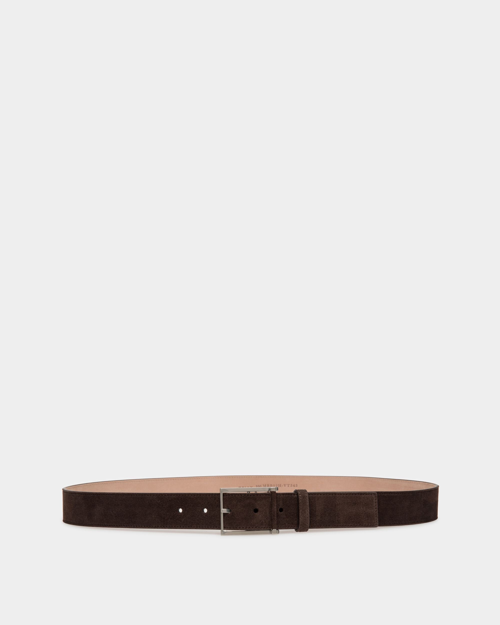 Angle 35 | Men's Fixed Belt | Brown Leather | Bally | Still Life Front