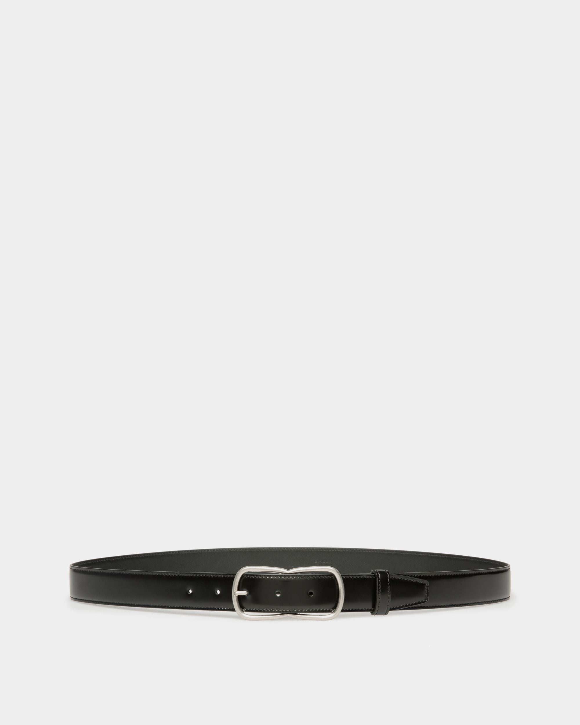 Men's Loto 30mm Belt in Black Brushed Leather | Bally | Still Life Front