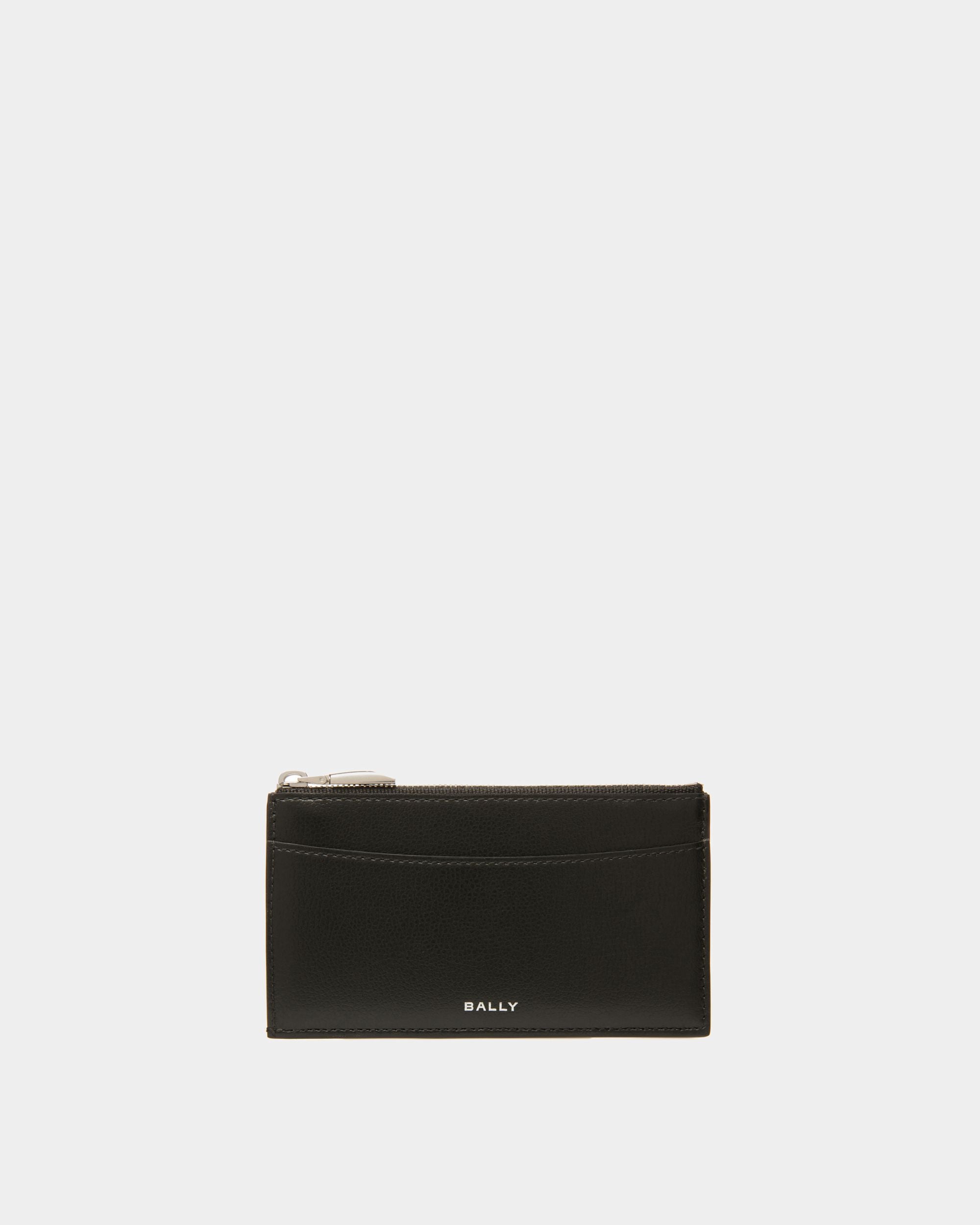 Banque Business Card Holder | Men's Business Card Holder | Black Leather | Bally | Still Life Front