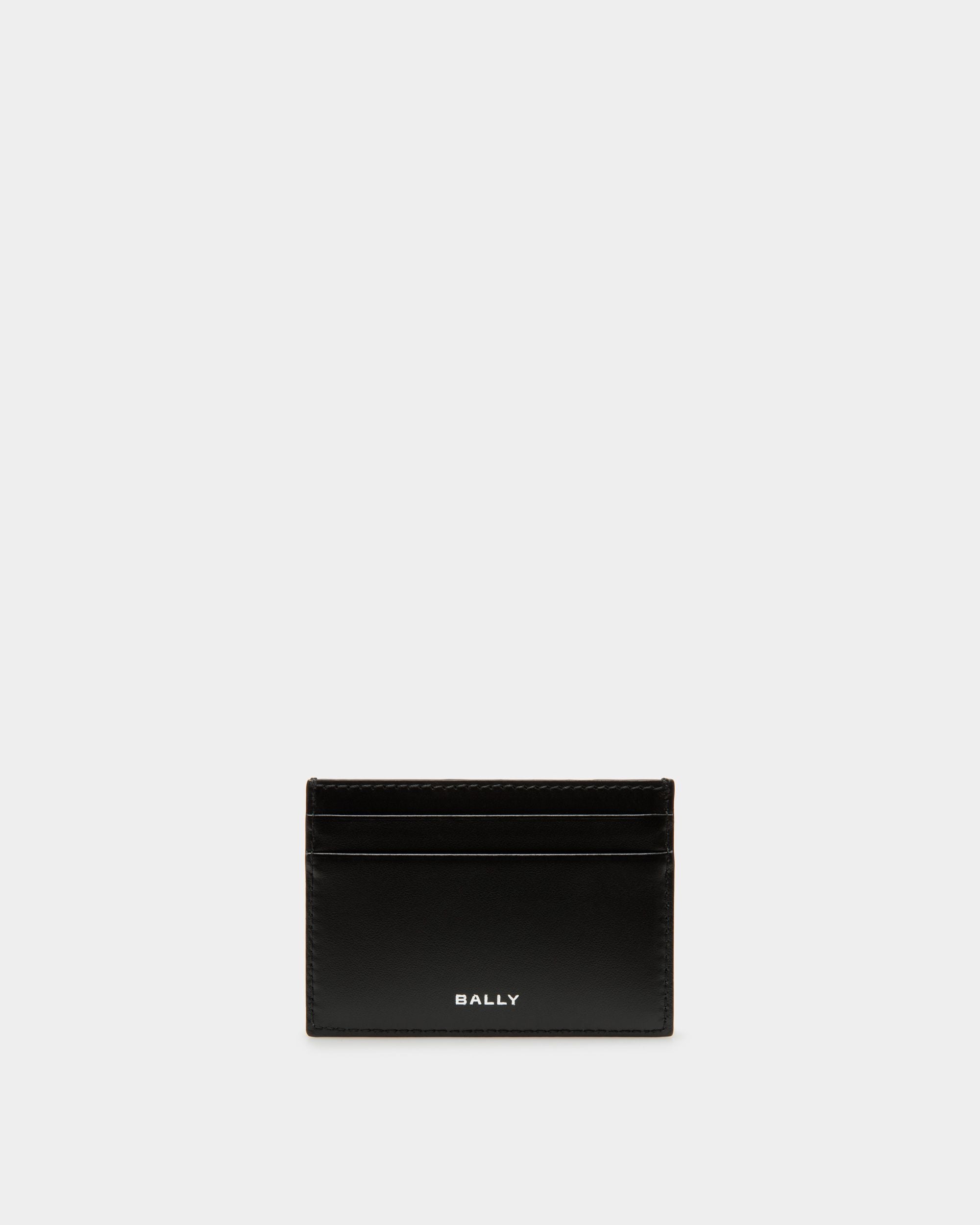 Lago Business Card Holder | Men's Business Card Holder | Midnight Leather | Bally | Still Life Front