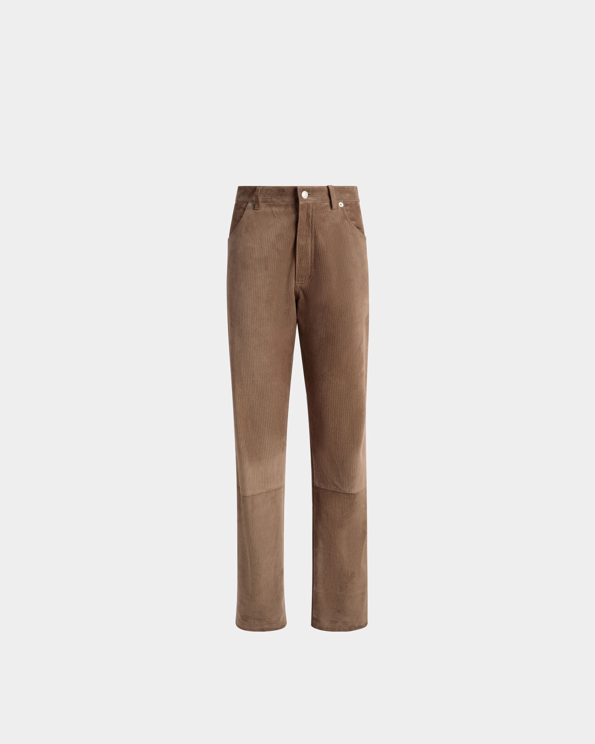 Straight Trousers | Men's Trousers | Sepia Leather | Bally | Still Life Front