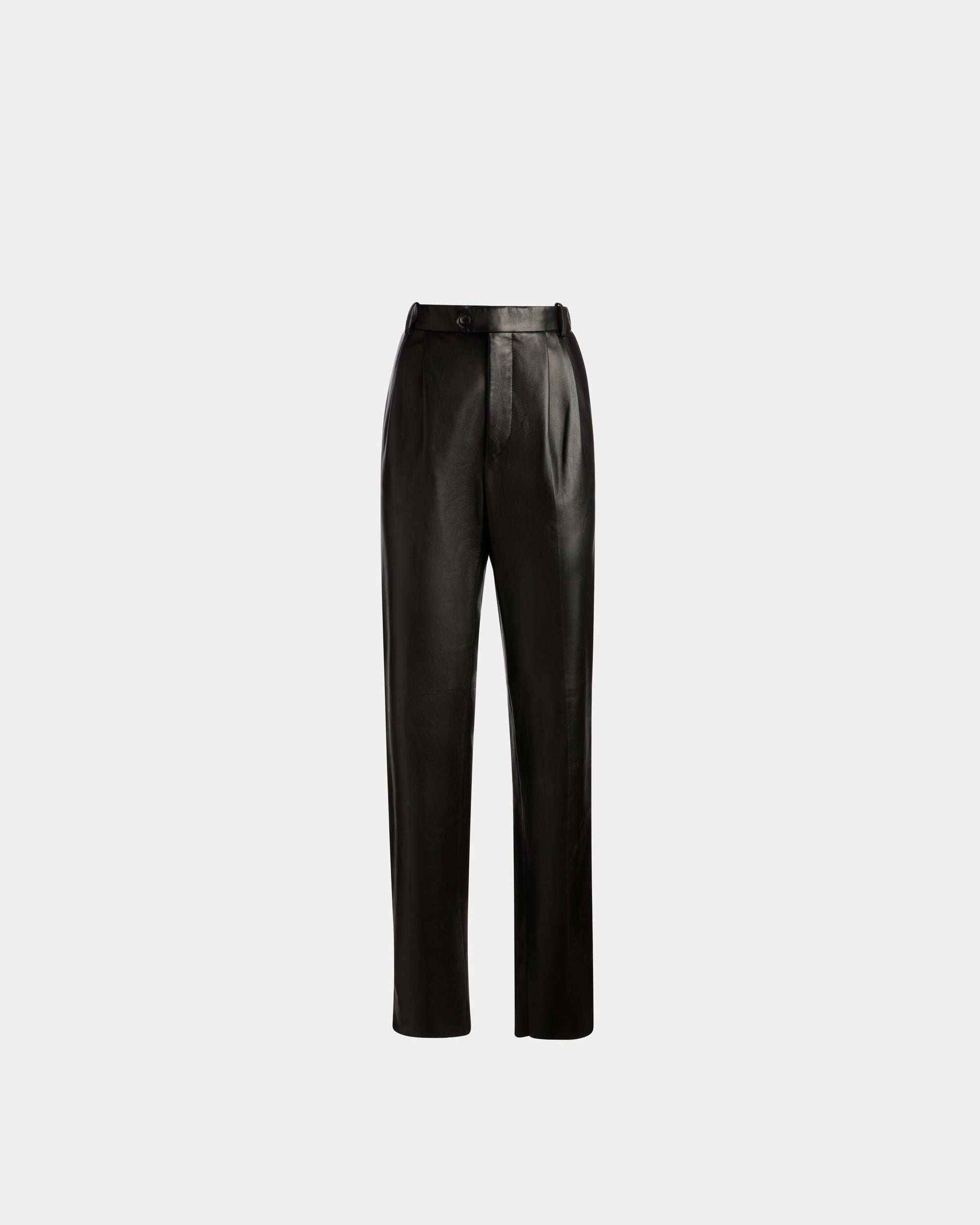 Leather Trousers | Men's Trousers | Black Leather | Bally | Still Life Front