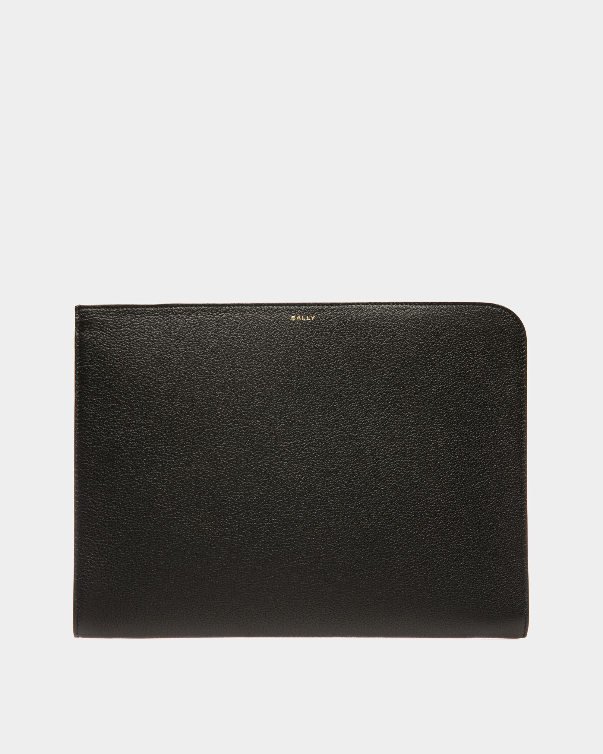 Men's Tech Folio In Black Leather | Bally | Still Life Front