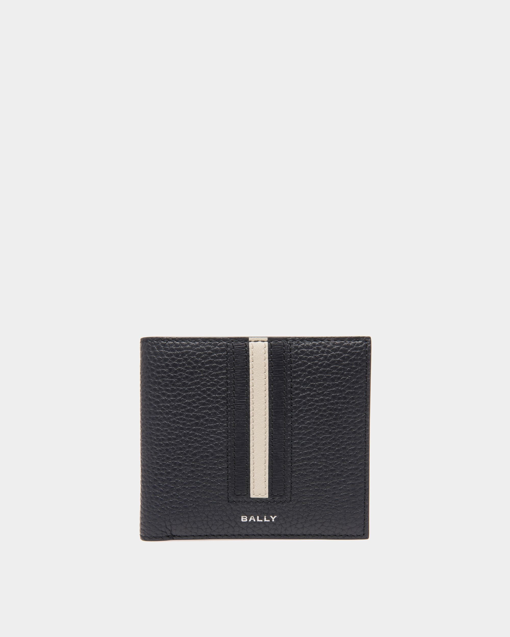 Men's Ribbon Wallet In Midnight Leather | Bally | Still Life Front