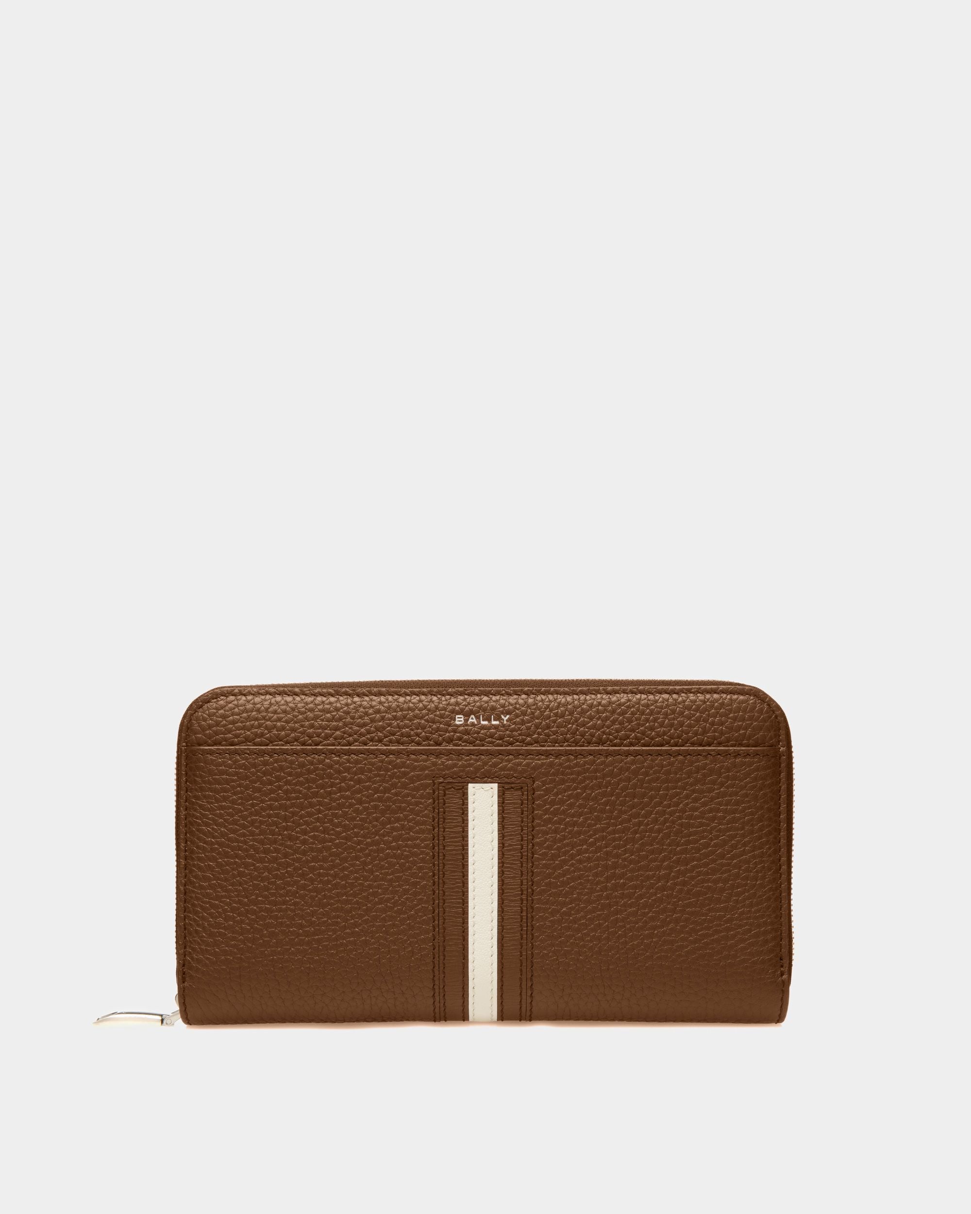 Ribbon Wallet | Men's Accessories | Brown Leather | Bally | Still Life Front