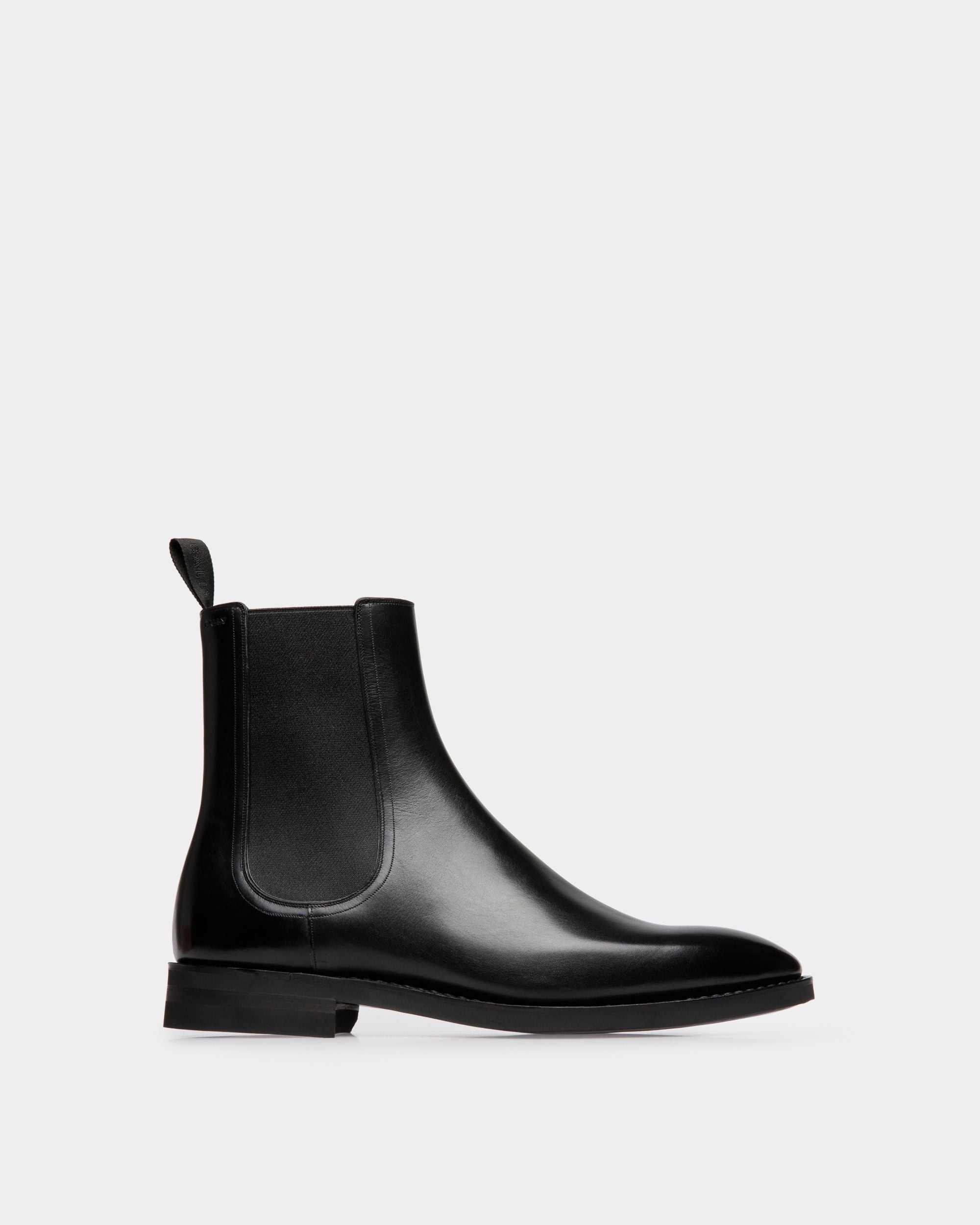 Scribe | Men's Boot in Black Leather | Bally | Still Life Side