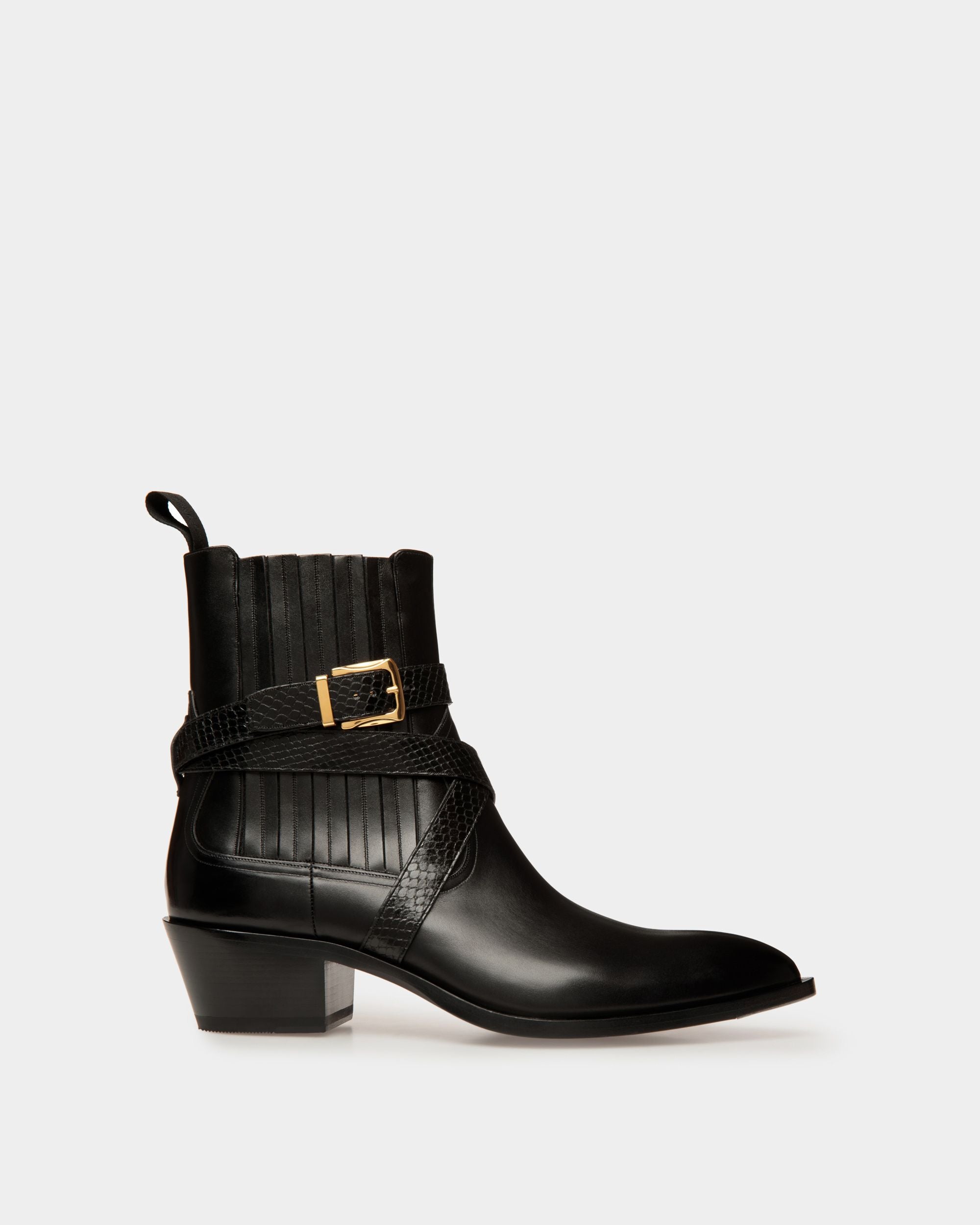 Varen | Men's Boots | Black Leather | Bally | Still Life Side