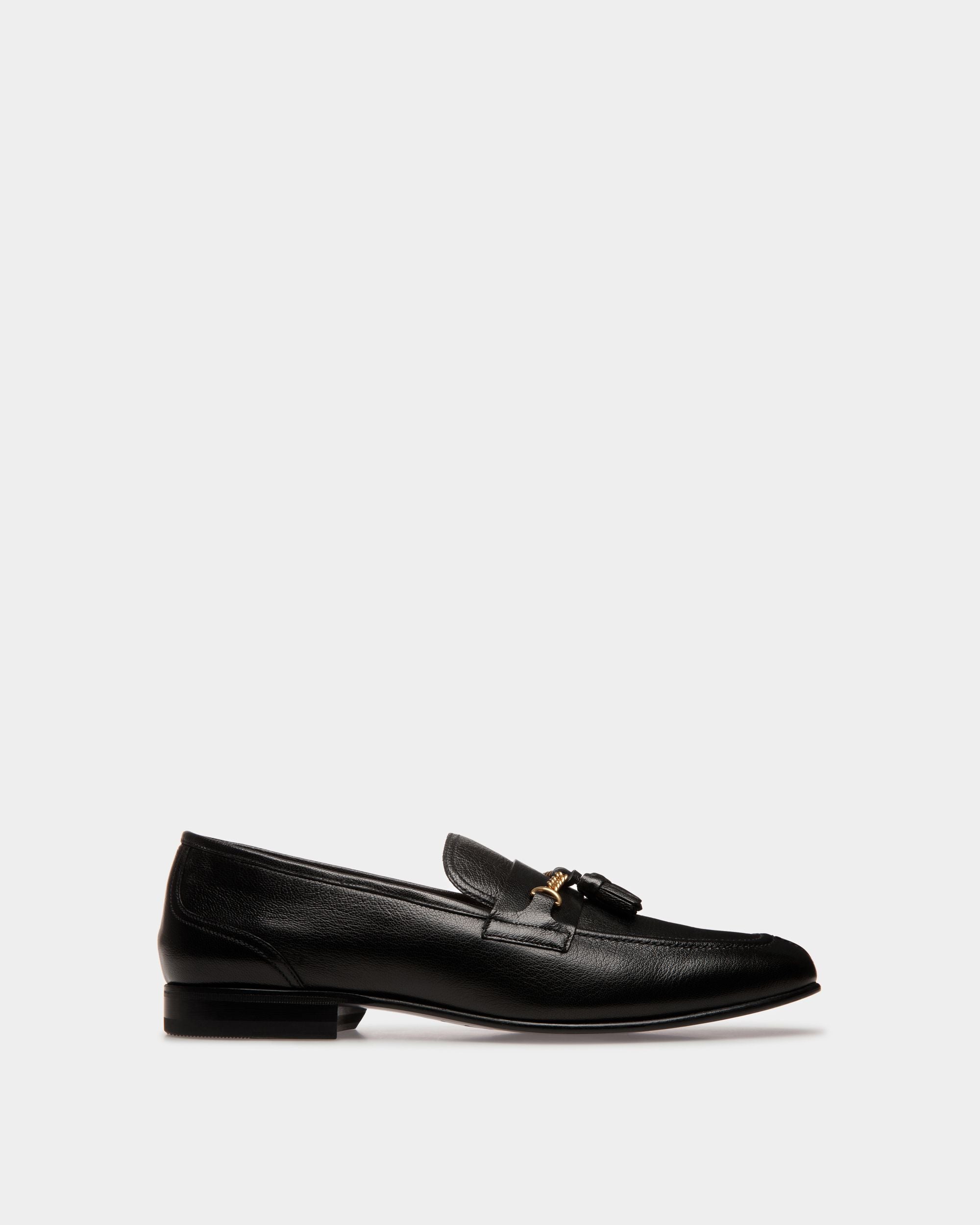 Saily | Men's Loafers | Black Leather | Bally | Still Life Side