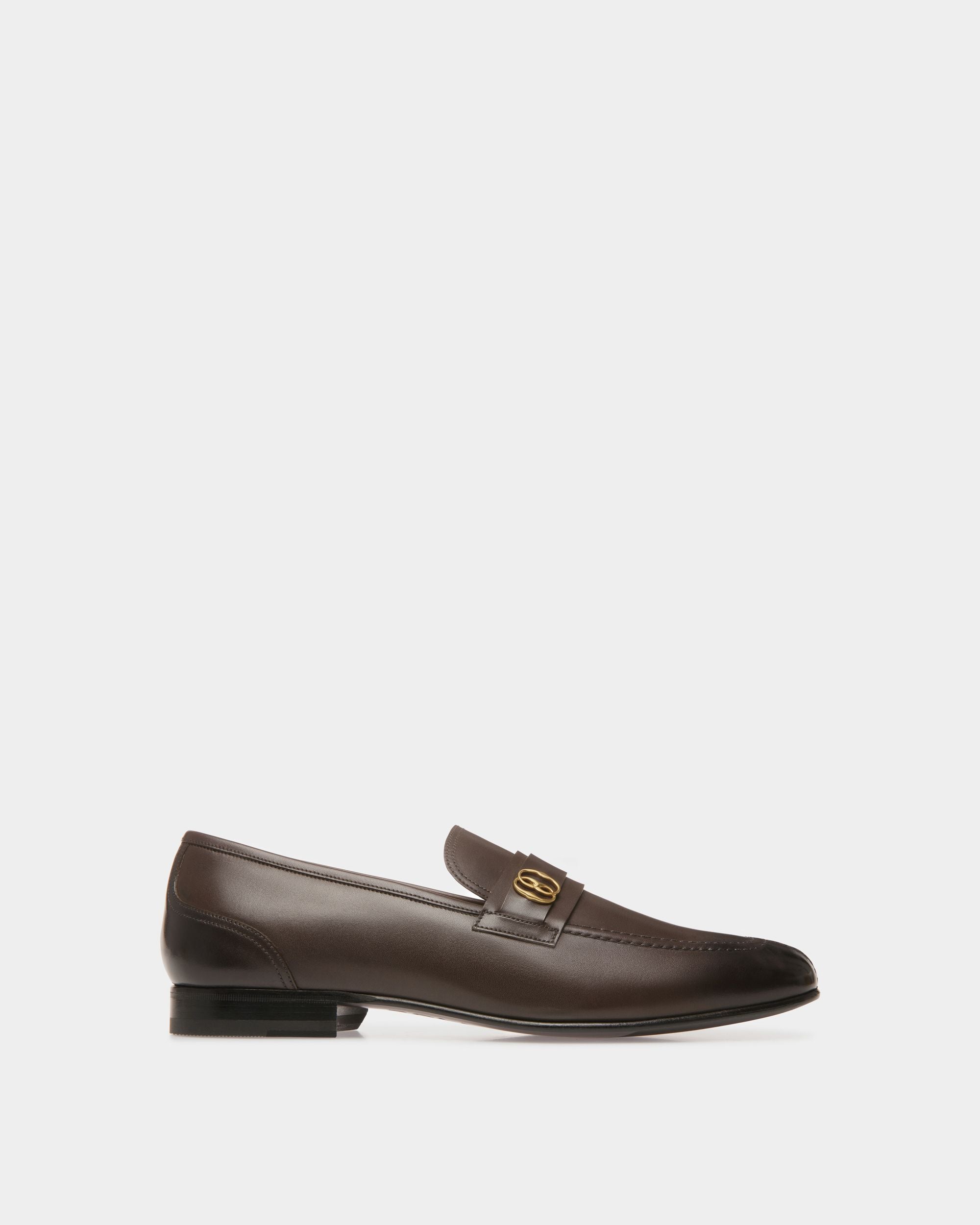 Sadei | Men's Loafers | Brown Leather | Bally | Still Life Side