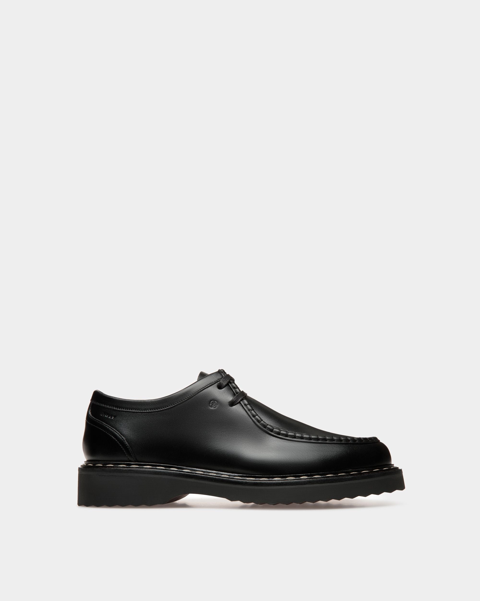 Neasden Derby Shoes | Men's Shoes | Black Leather | Bally | Still Life Side