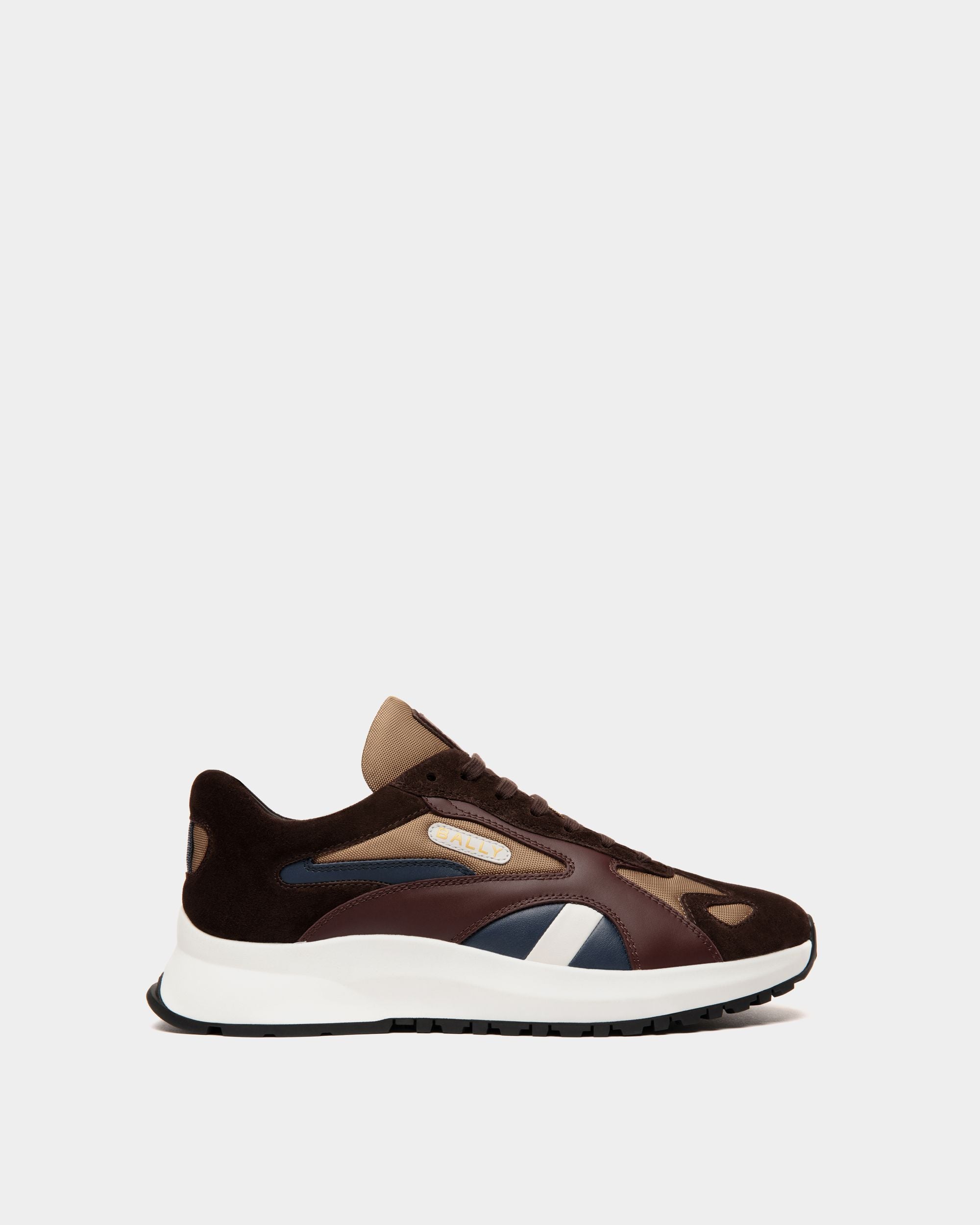 Outline | Men's Sneaker in Multicolor Nylon and Leather | Bally | Still Life Side