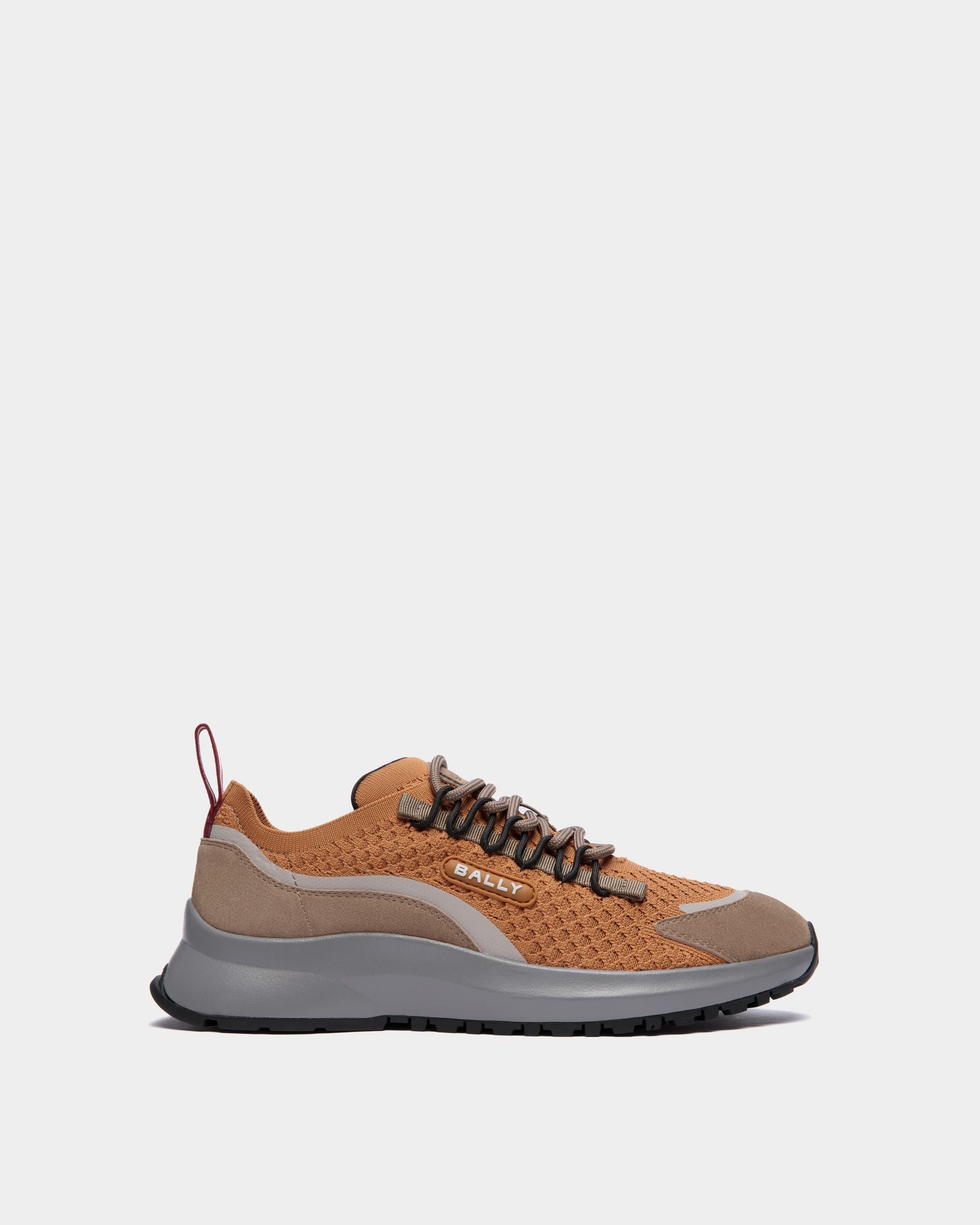 Outline | Men's Sneaker in Brown Nylon | Bally | Still Life Side