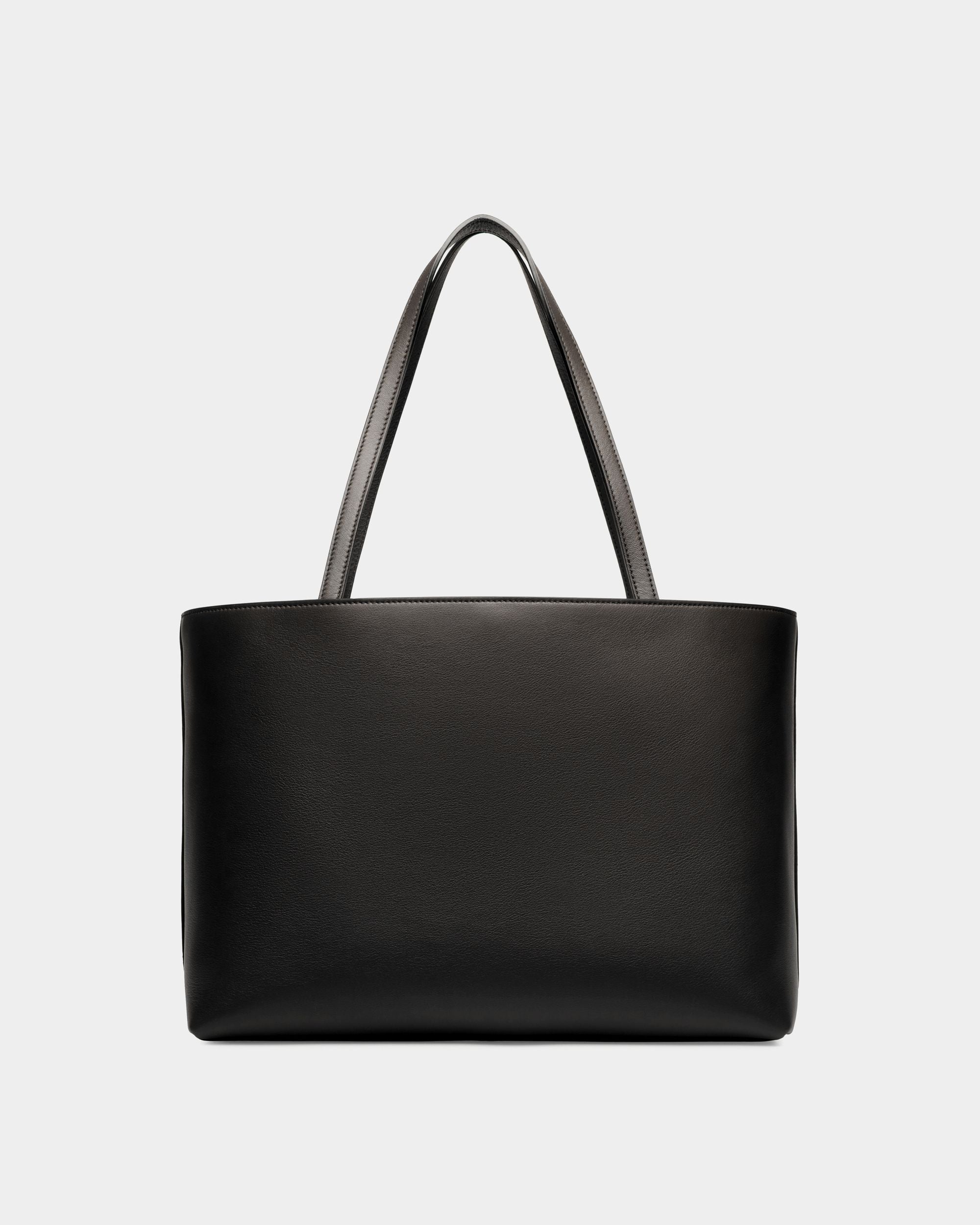 Bally Spell | Women's Tote Bag in Black Leather | Bally | Still Life Back