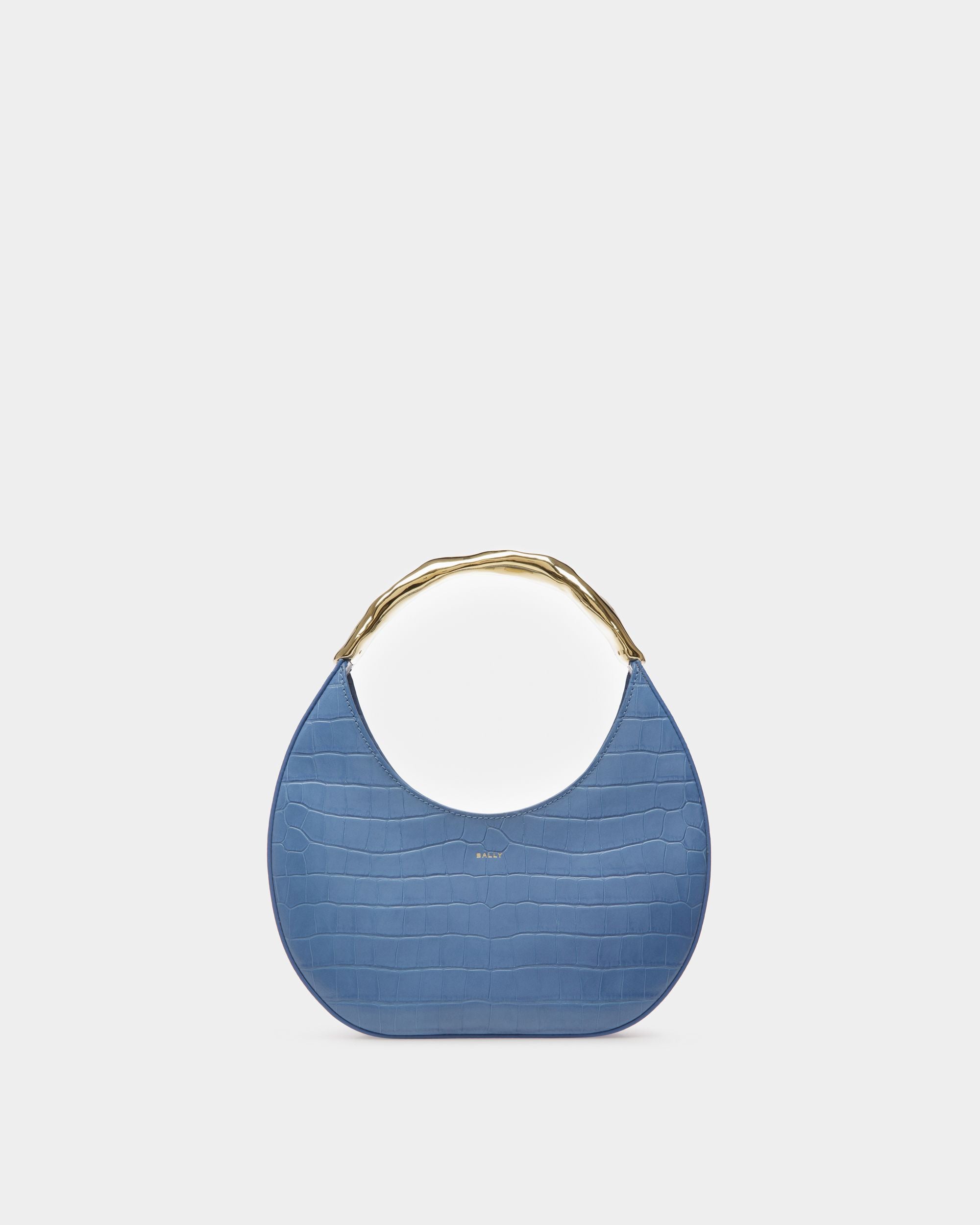 Baroque Moon | Women's Shoulder Bag | Blue Kiss Leather | Bally | Still Life Front