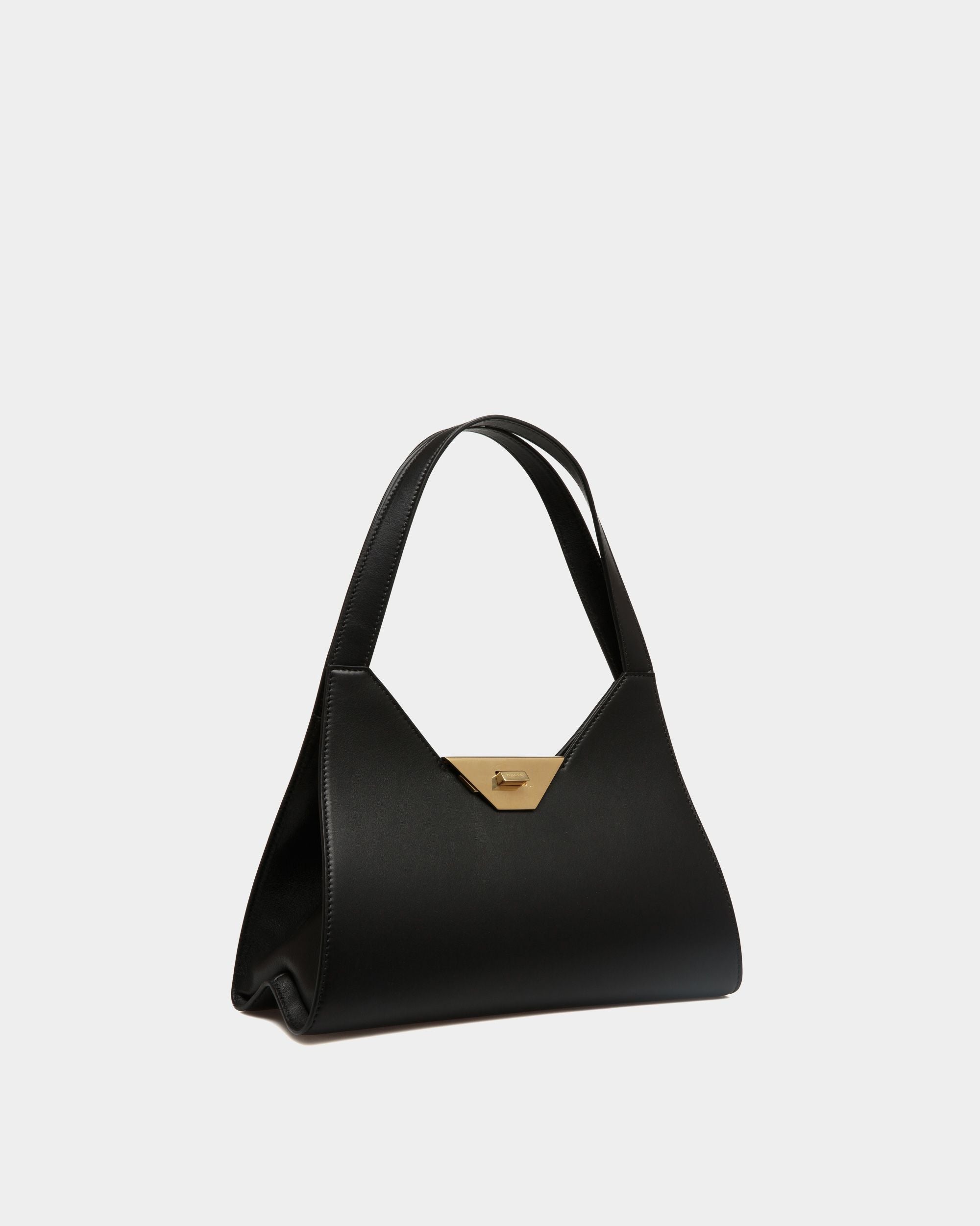 Tilt | Women's Shoulder Bag in Black Leather | Bally | Still Life 3/4 Front