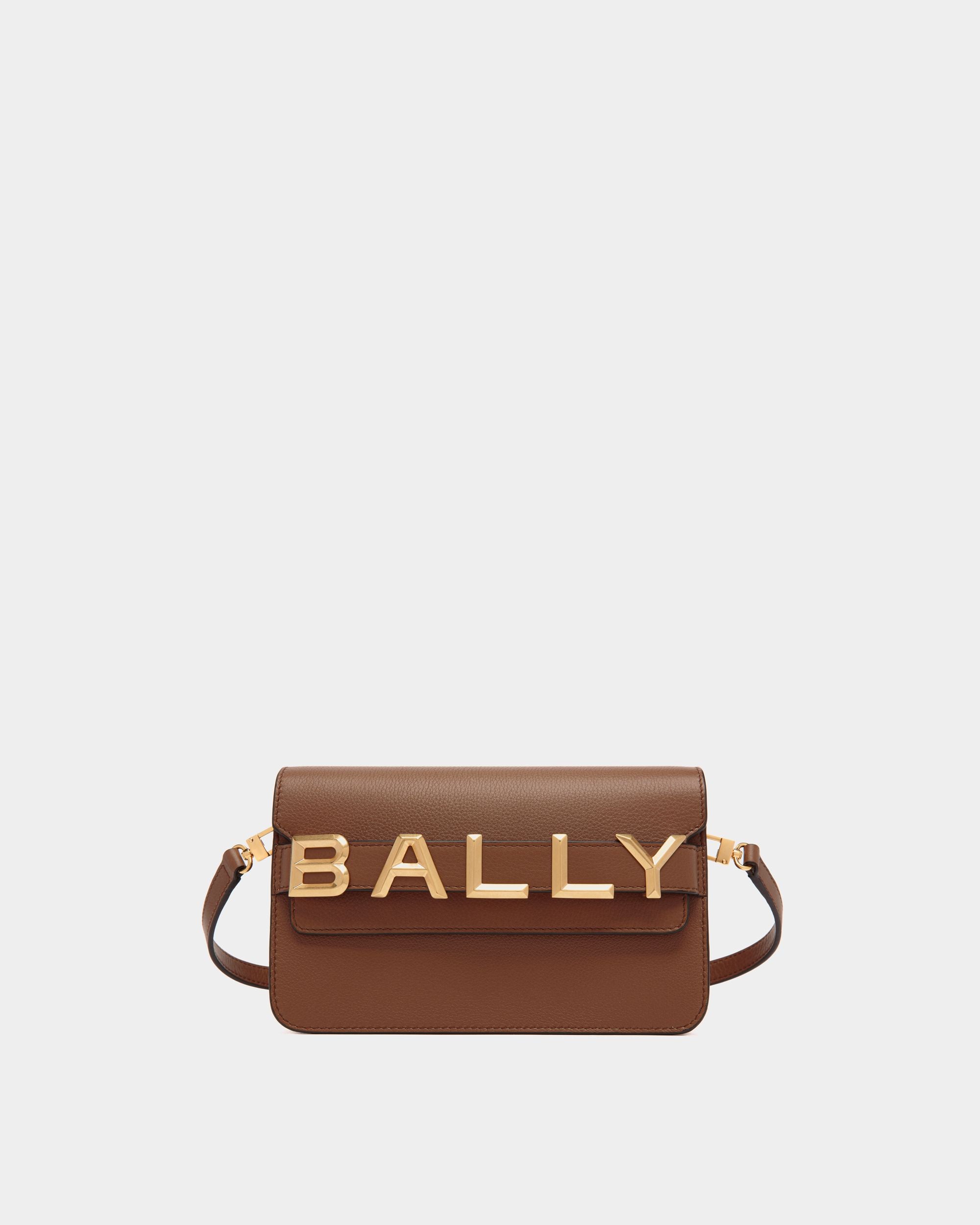 Bally Spell | Women's Crossbody Bag in Brown Suede | Bally | Still Life Front
