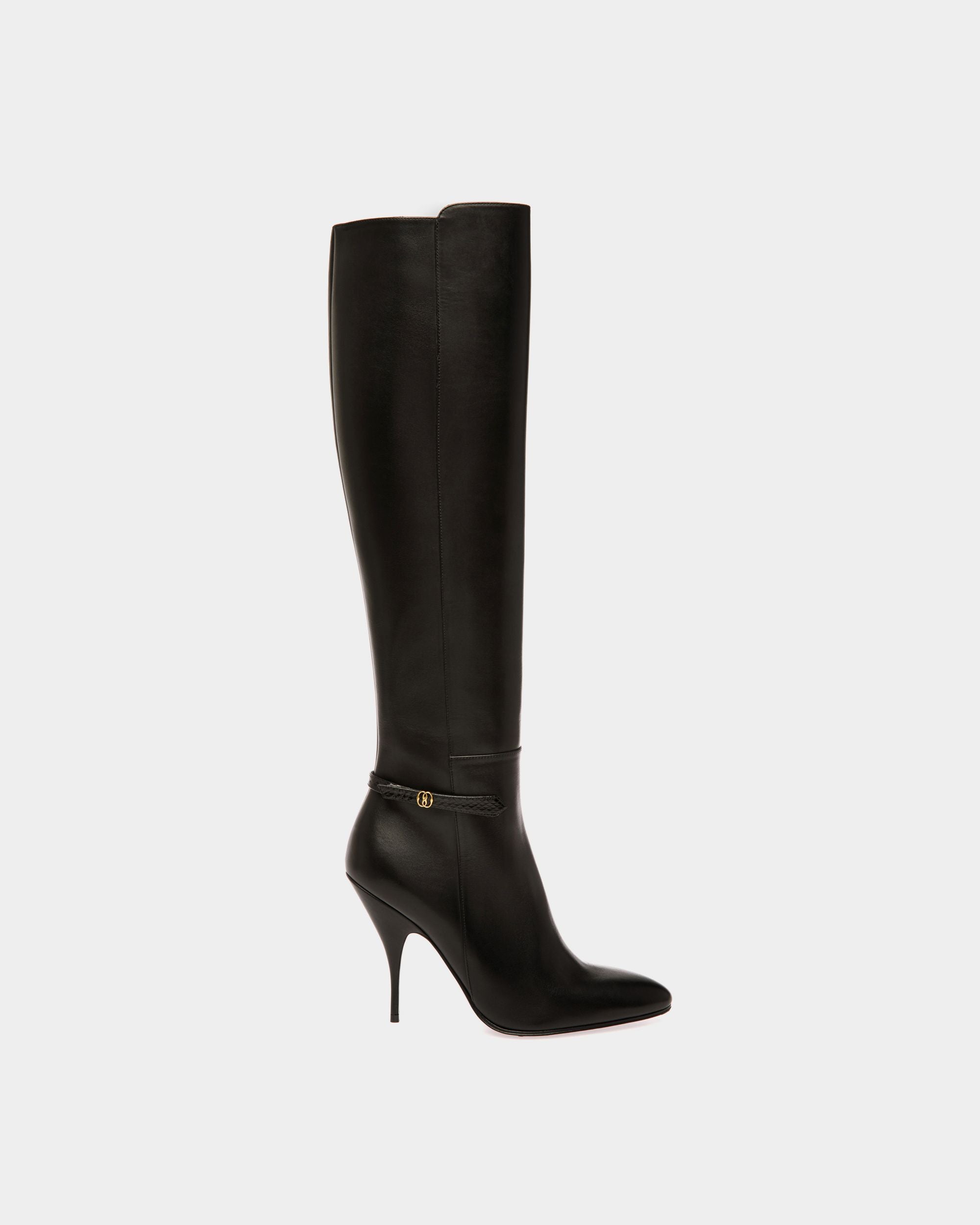 Paulina | Women's Boots | Black Leather | Bally | Still Life Side