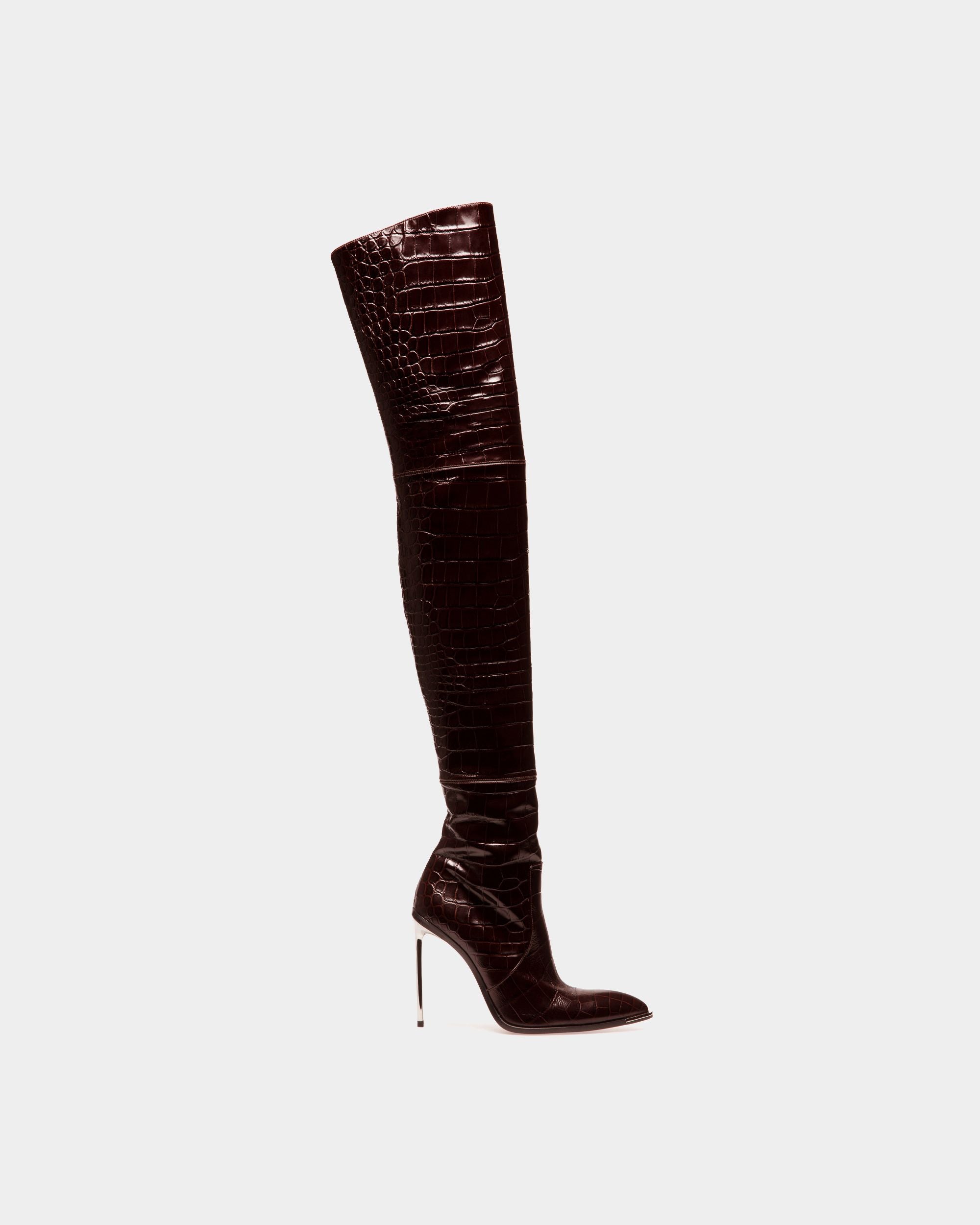 Hedy Long Boots | Women's Long Boots | Black Leather | Bally | Still Life Side
