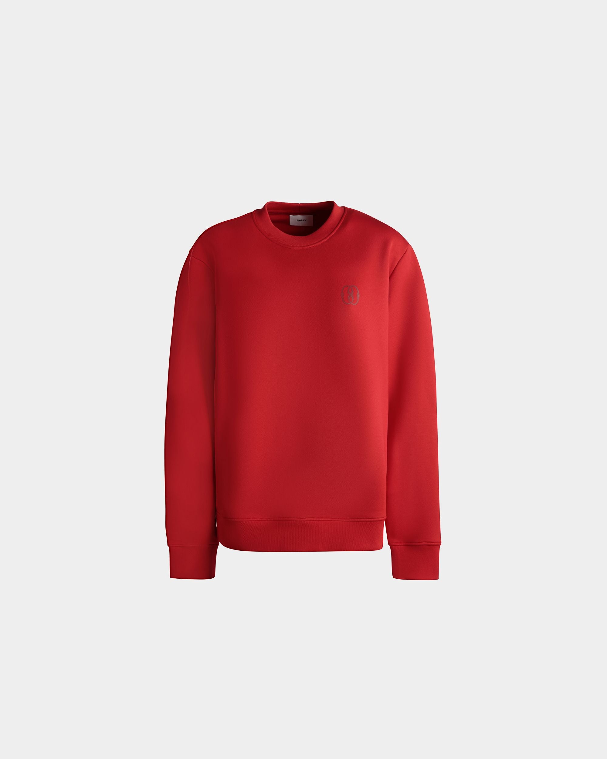 Women's Crewneck Sweatshirt in Red Cotton | Bally | Still Life Front