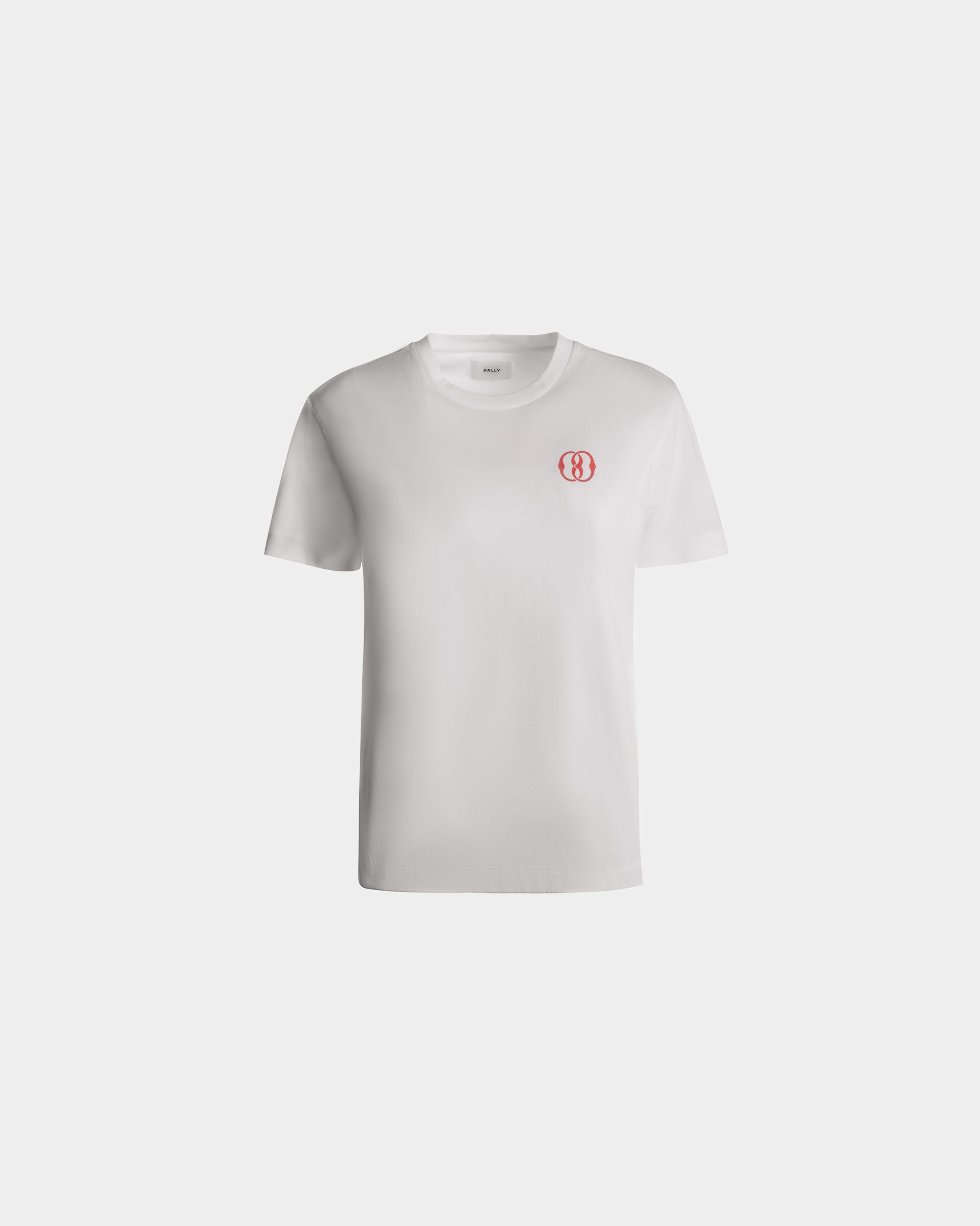 Women's T-Shirt In White Cotton | Bally | Still Life Front