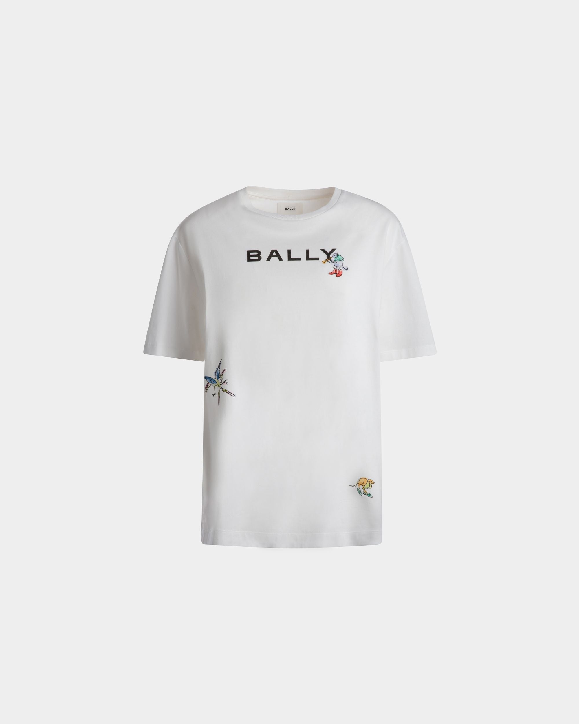 Women's T-Shirt in White Cotton | Bally | Still Life Front