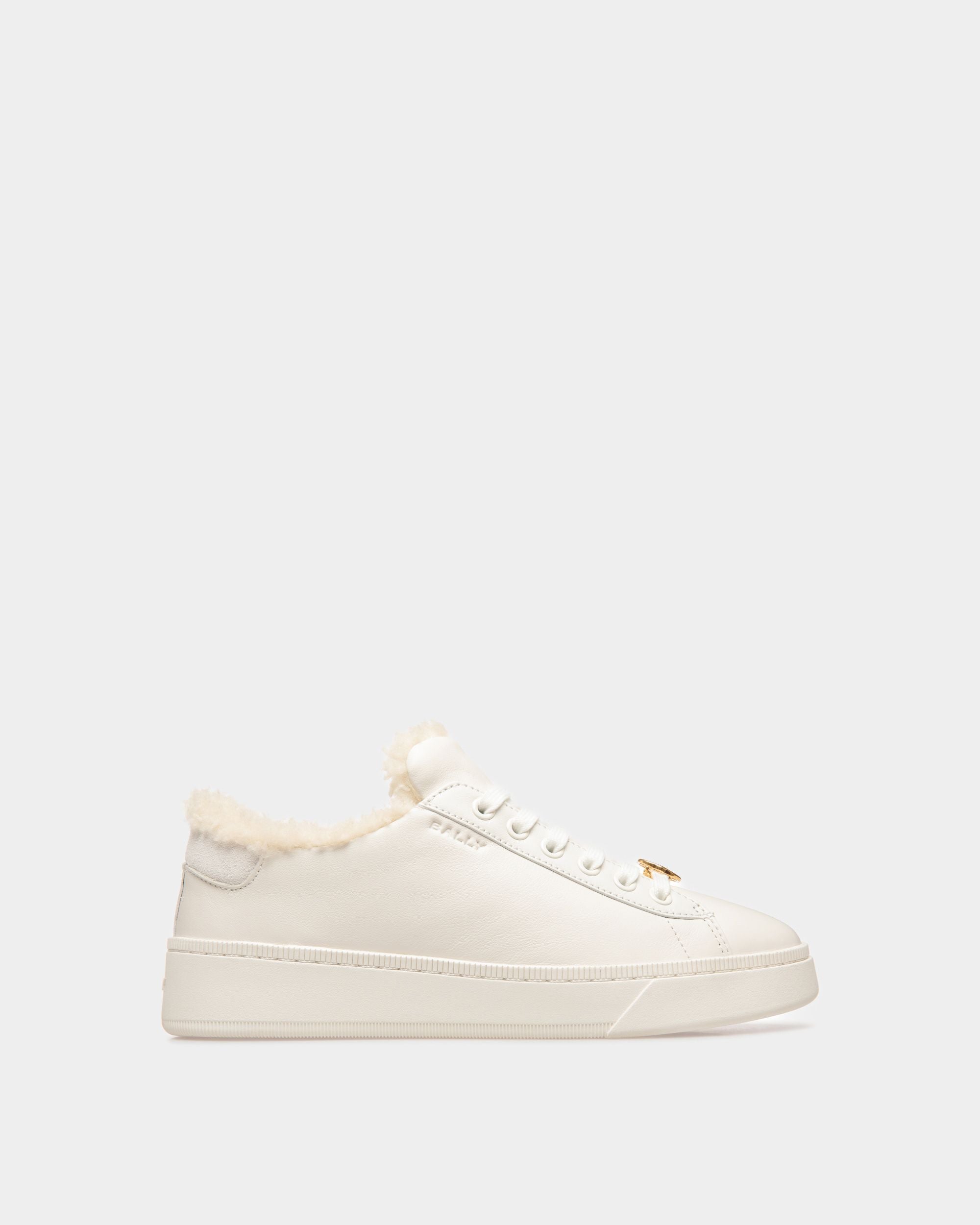 Women's Raise Sneakers In White Leather | Bally | Still Life Side