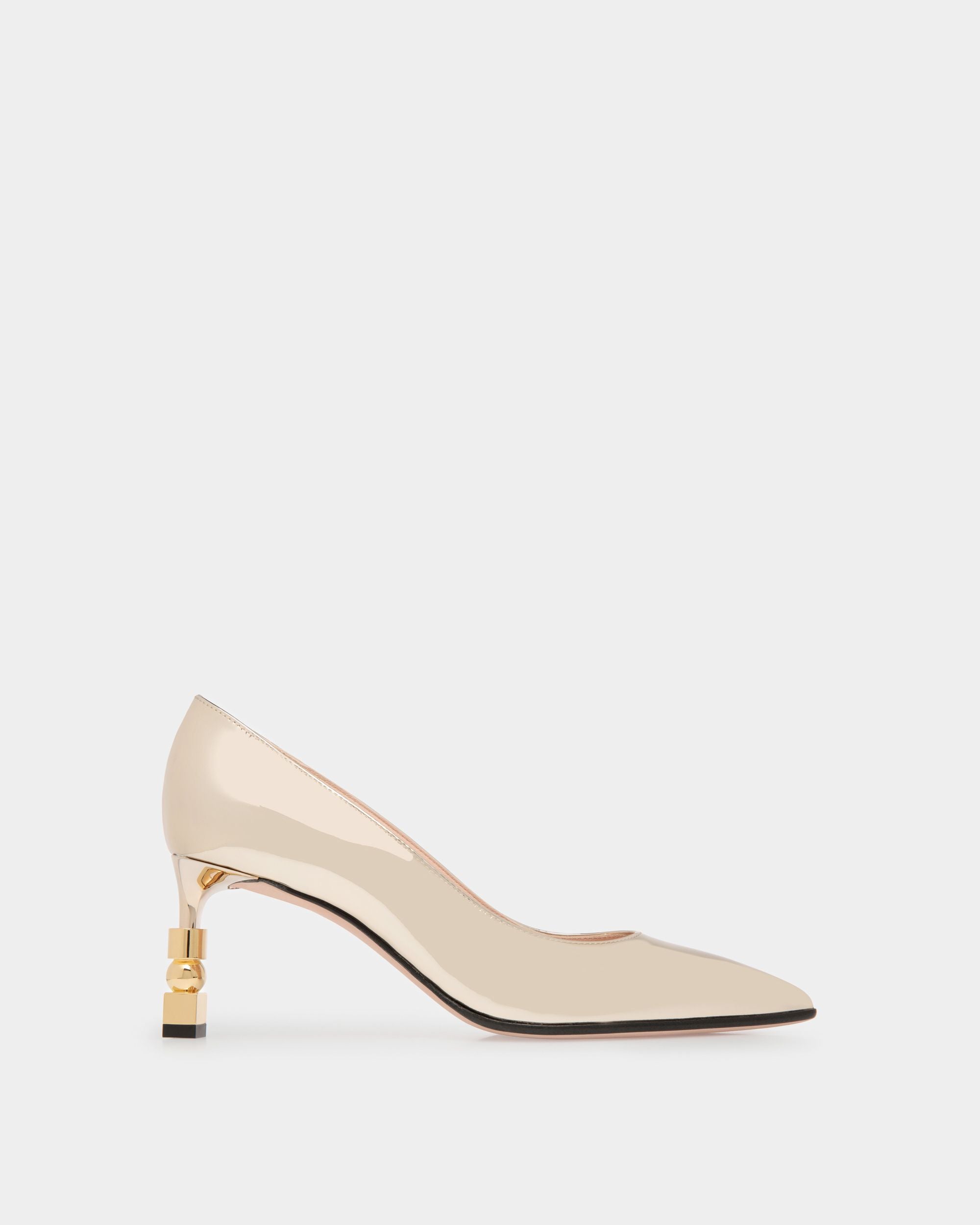 Hilary 65 | Women's Pumps | Gold Fabric | Bally | Still Life Side