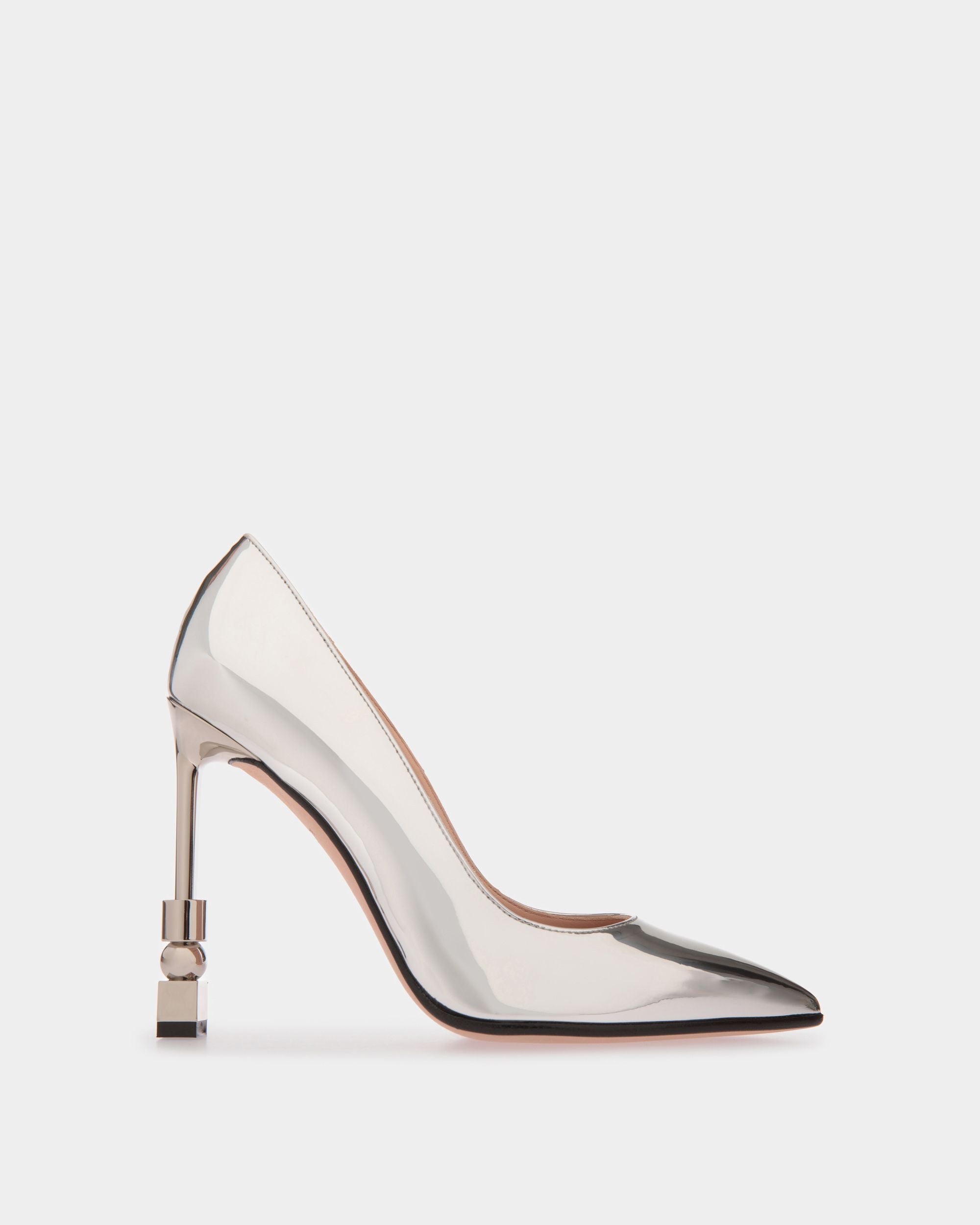 Hilary 105 | Women's Pumps | Silver Fabric | Bally | Still Life Side