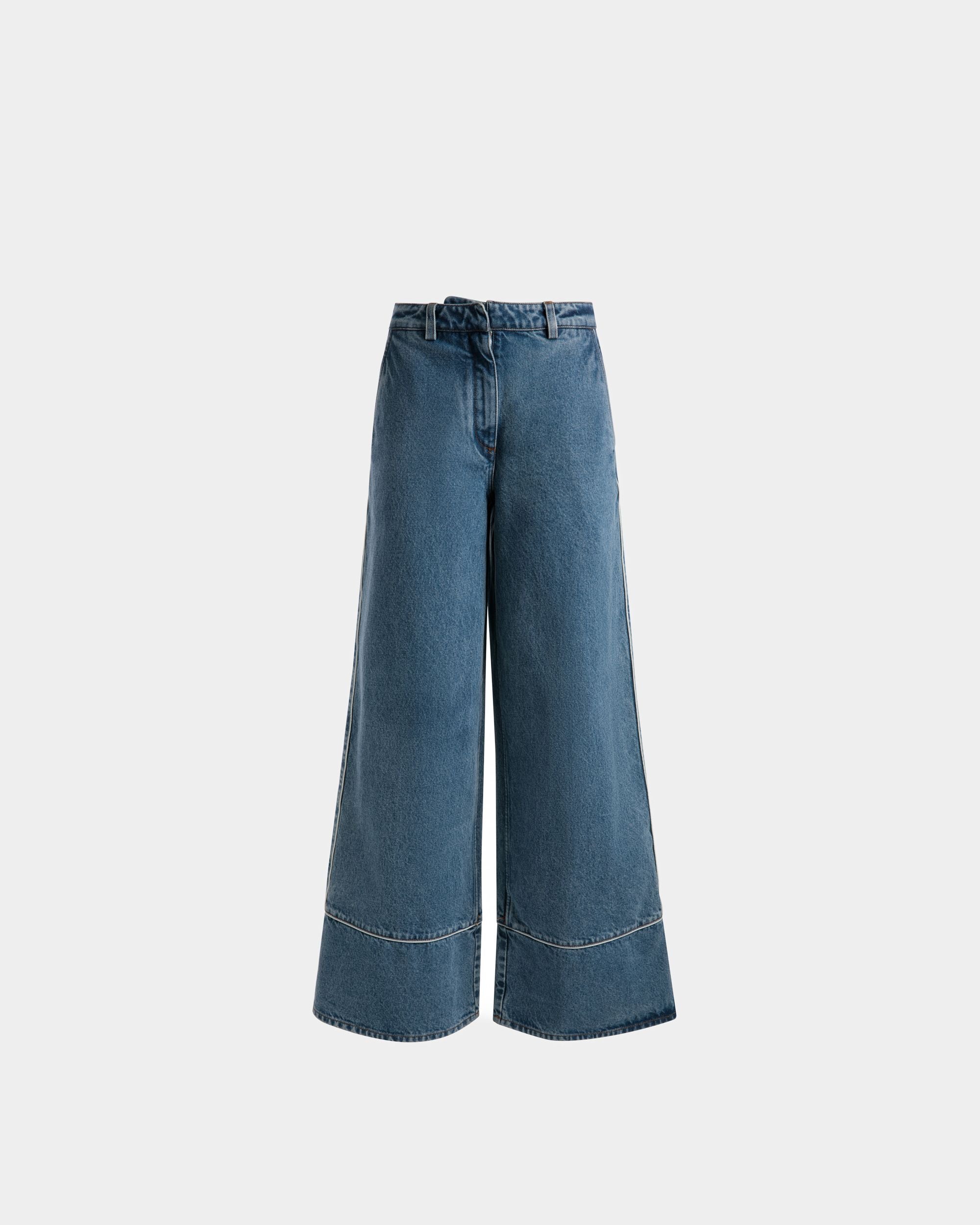 Denim Pants | Women's Pants | Light Blue Cotton | Bally | Still Life Front