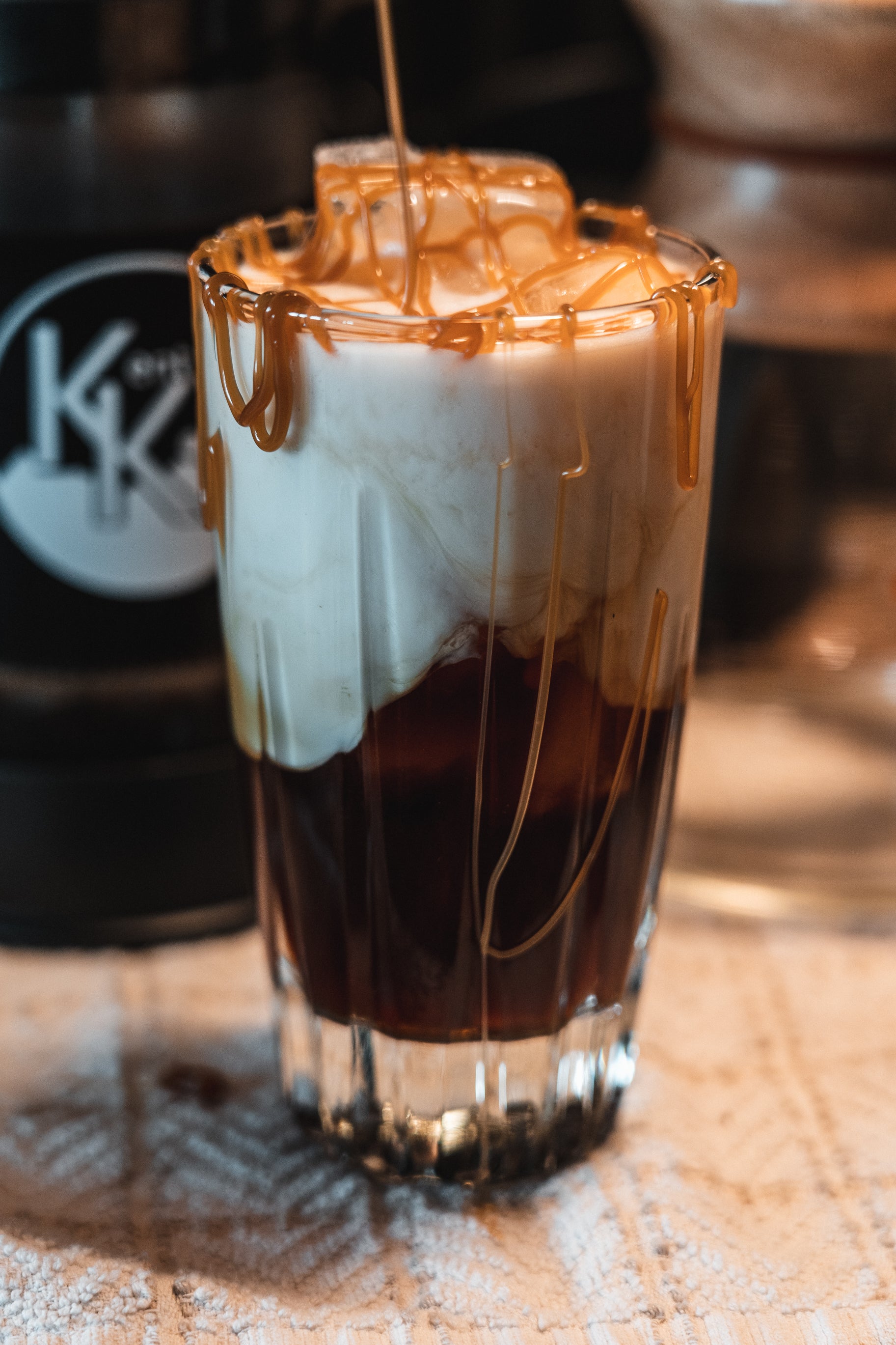 Pacific Crest cold brew koffee coffee caramel dripping iced coffee