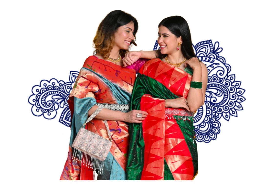 Three generations women in sarees