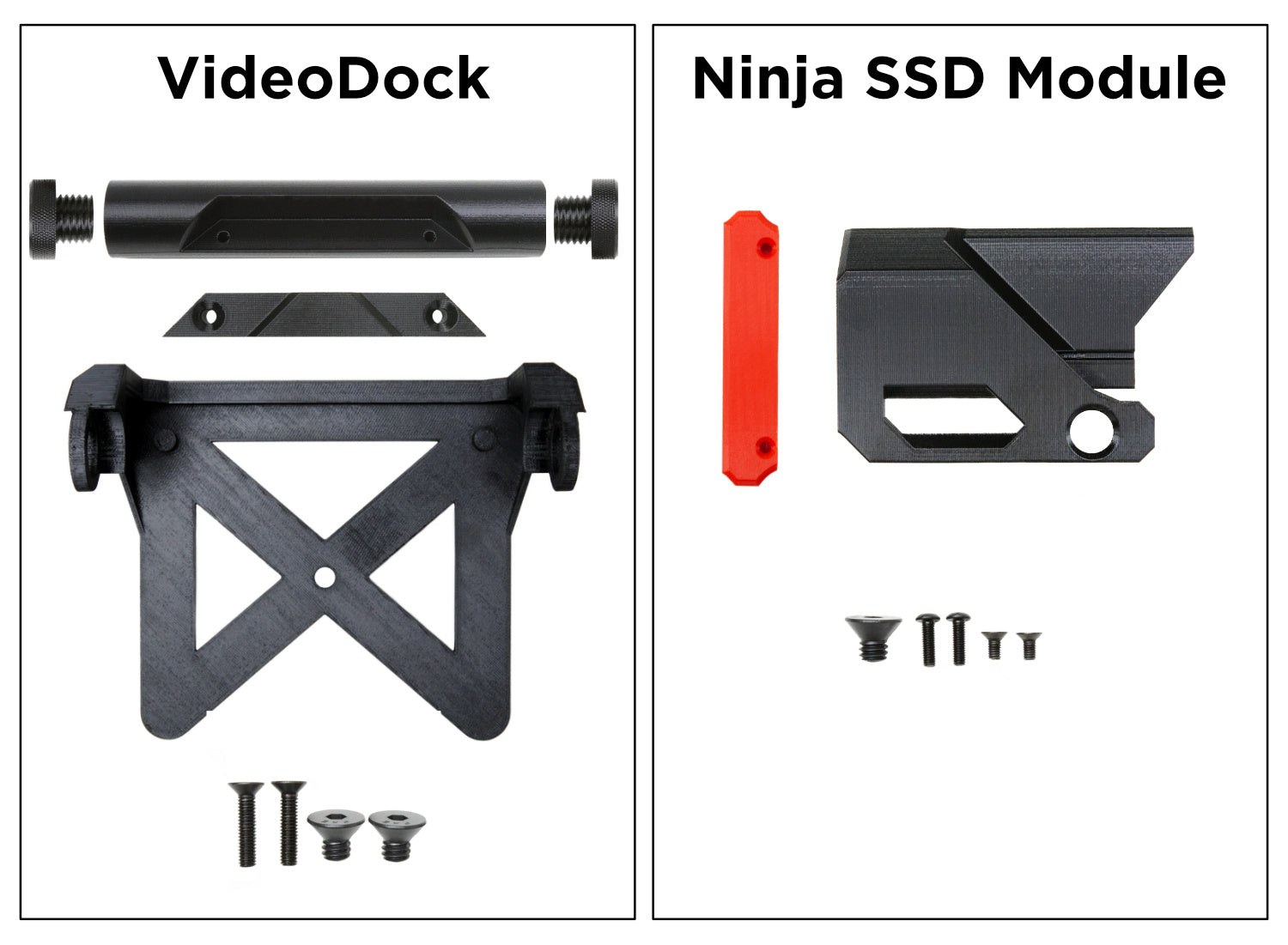 VideoDock 3d printed parts