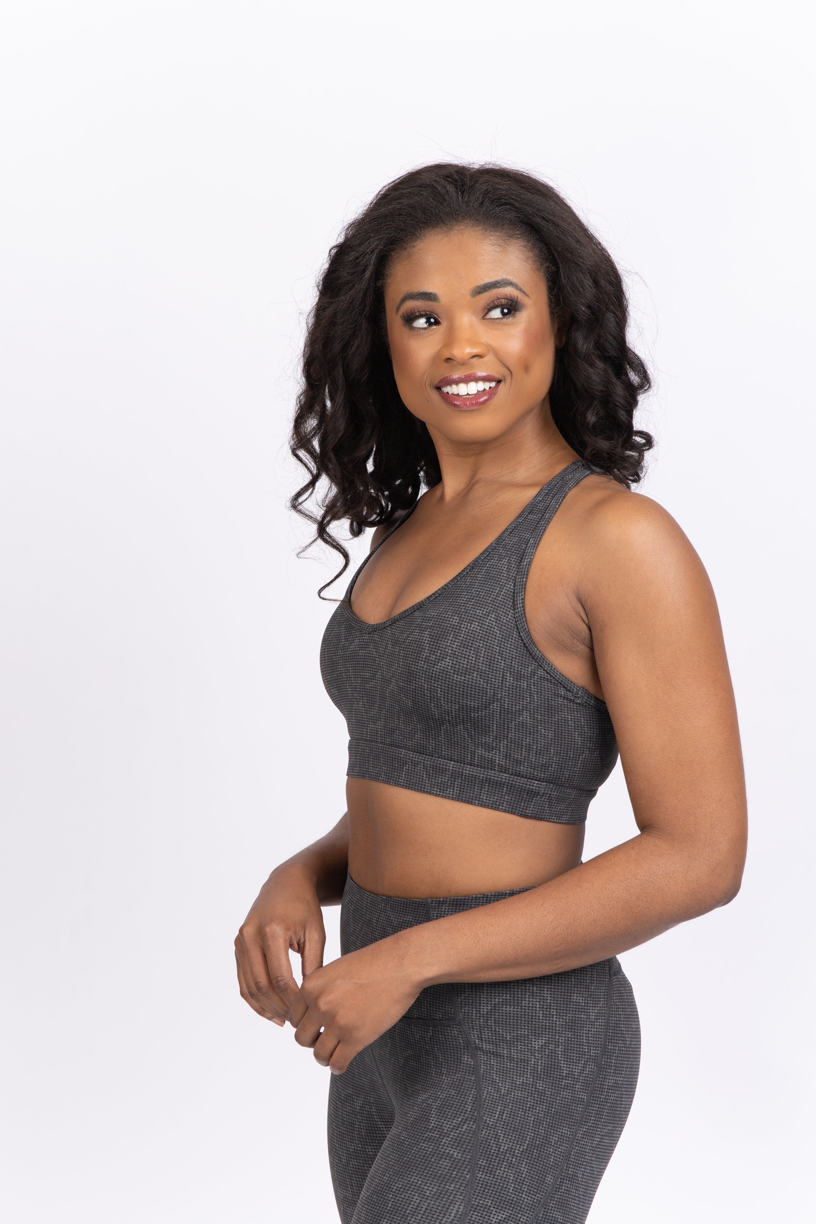 Black Elise sports bra, Varley