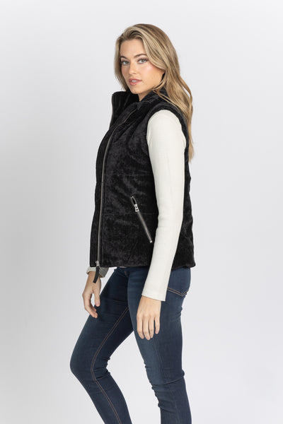 Dylan Velvet Puffer Vest Black – CoatTails