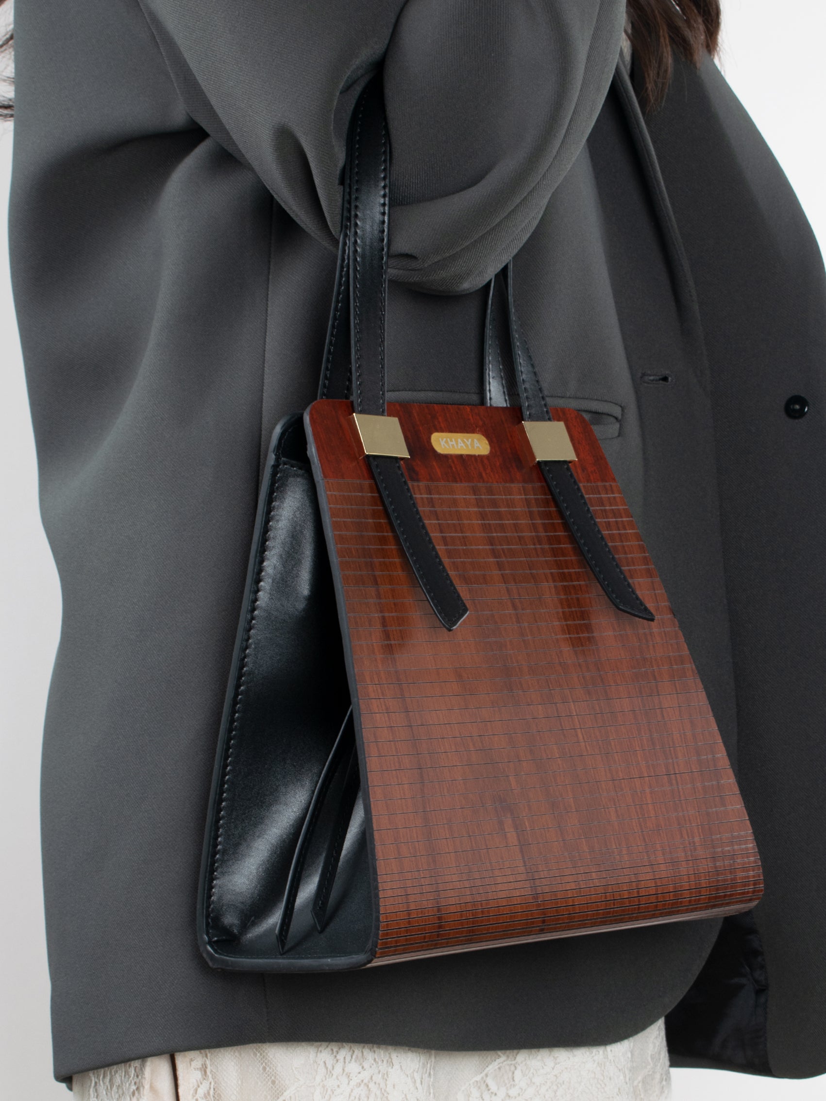 wooden bag,handmade by wood,wooden handbag
