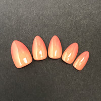 Sabbath - neon orange to pink ombre summer nails (RTS)