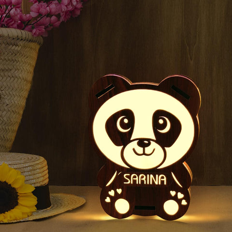 Wooden Personalized Panda Gift by Love Craft Gifts