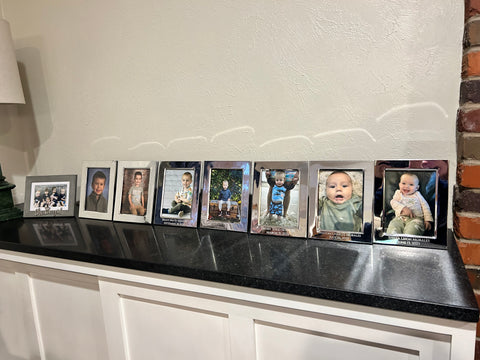 Baby Photos in Engraved Frames