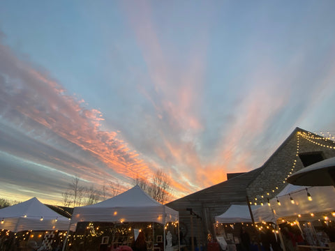 Kennett Square Holiday Village Market at Sunset